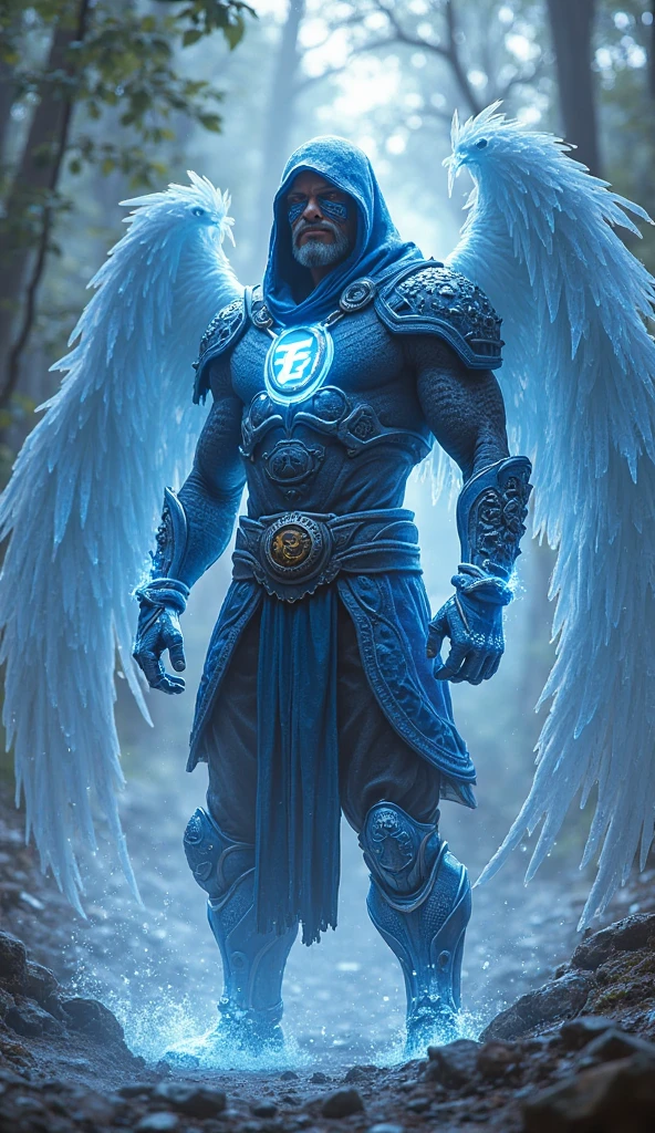 Make an image of the character Subzero from Mortal Kombat with wing
