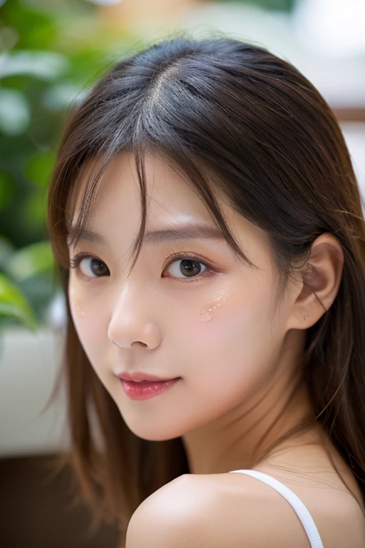 8K  UHD， （best qualtiy：1.3）， perfect bodies，（tmasterpiece：1.1）， A high resolution，s the perfect face，Korean young woman，Delicate facial detail Double eyelids，Realistic、High-leg competitive swimwear、Full body lotion、according to、Tecateca、Slim figure、slenderness、Slender、Big breasts bust、Slim girl model、Beautuful Women、backs、slender eyes、brunette color hair、short  cut、low angles、shrinks、Upper body naked、 、perspired、、buttock、bite、opening legs、opening legs、Legs open、opening legs、spread their legs