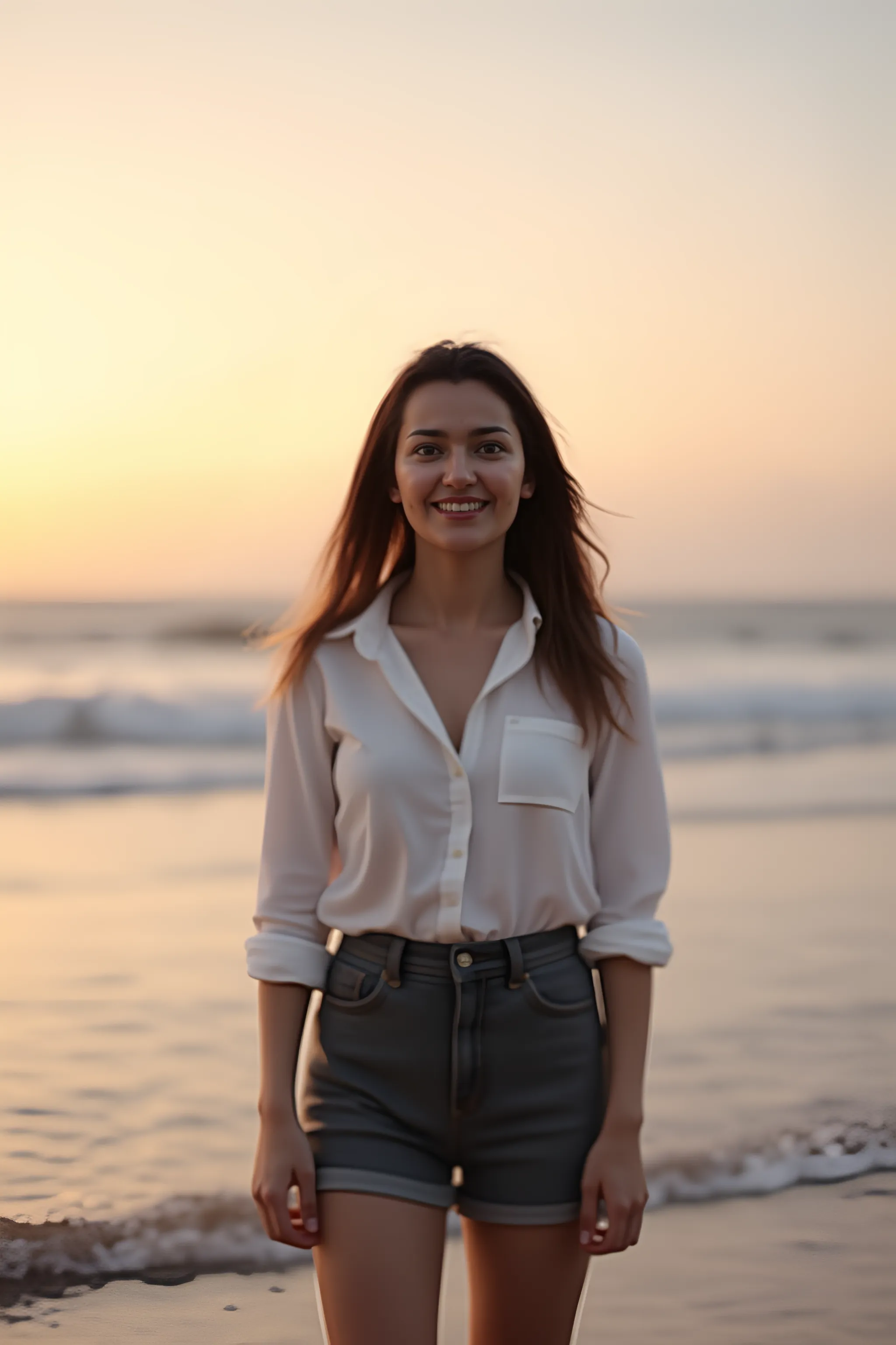 40 year old woman german mixed with brazillian ethnicity, thicc, very large breast, big cleavage, white skin, Instagram profile picture, black hair, wearing tight knitted sweater, wearing wide leg trousers, outdoor, in front of the house background, selfie pose, (((Photo by Ibiza on Instagram)), 8K, highly detailed, photorealistic, intricate details, realistic skin texture, realistic hair, texture, cheerful, 8K uhd, best quality, high resolution, attention to detail, big, high-end, highly detailed, high resolution, masterpiece, best quality, intricate high details, highly detailed, sharp focus, detailed skin, realistic skin texture, texture, detailed eyes, professional, 4K, attractive smile, shot with canon, 85mm, shallow depth of field, kodak vision color, highly detailed, photography_\(extremist\), realistic, realistic, post-processing, maximum details, roughness, real life, extreme realistic, photorealism, photography , 8k, photography