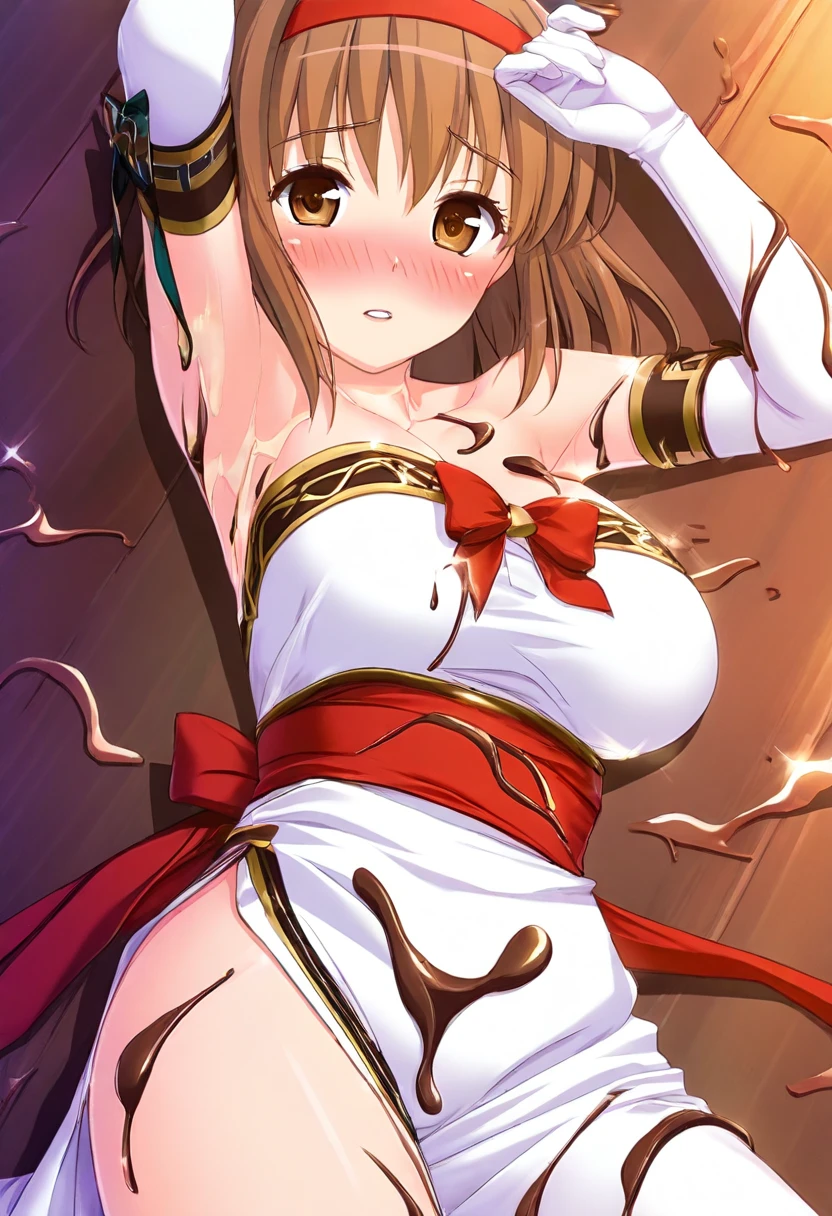 masterpiece, best quality, beautiful art, high resolution, well formed hands, body and fingers, 1 woman, solo, Nilou,big breasted, cleavage, full body, , wearing a Mata Hari outfit, sexy and skimpy arabian belly dancer outfit, sexy arabian belly dancer, long hair, hair ornament, gorgeous legs and thighs, she is fighting in a combat match at a martial arts tournament, she is getting ready to fight, making her guard pose, action and fighting scene, about to hit the viewer, looking at the viewer, sweating , feeling confident and proud, smiling joyfully and happily, charming her opponent with her beauty, bouncing breasts, fighting scene, martial arts tournament on the beach