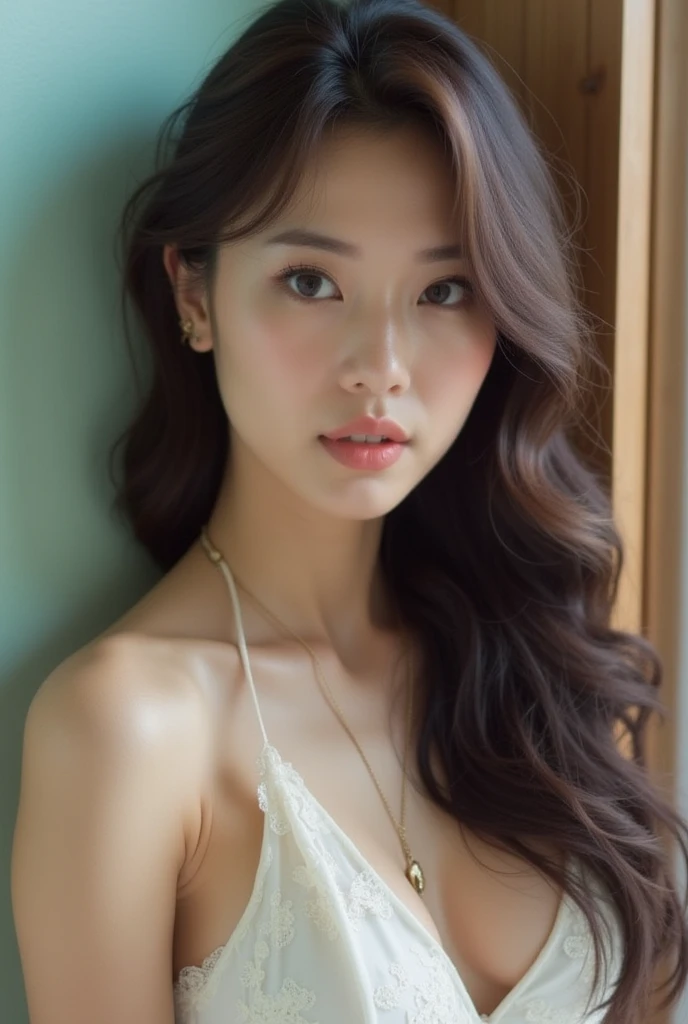 16K、Photorealistic、Highest quality、masterpiece、Ultra-high resolution、RAW Photos、Realistic、Bright lighting、Face Light、Smooth Professional Lighting、looking at the camera、alone、Adult female、Beautiful woman、so beautiful、Realistic skin texture、Glowing Skin、Moisturized Skin、Realistic eye and facial details、Perfect Style、Model Body Type、Beautiful Eyes、Big eyes、Inconspicuous tear bags、slim、Medium sized big breasty nails aren&#39;t long、Very short hair、Black Hair、black eye、seems to be happy、Beautiful hip line、(((ビジネスsuit)))、(((office)))、(((suit)))、White dress shirt、Black jacket、