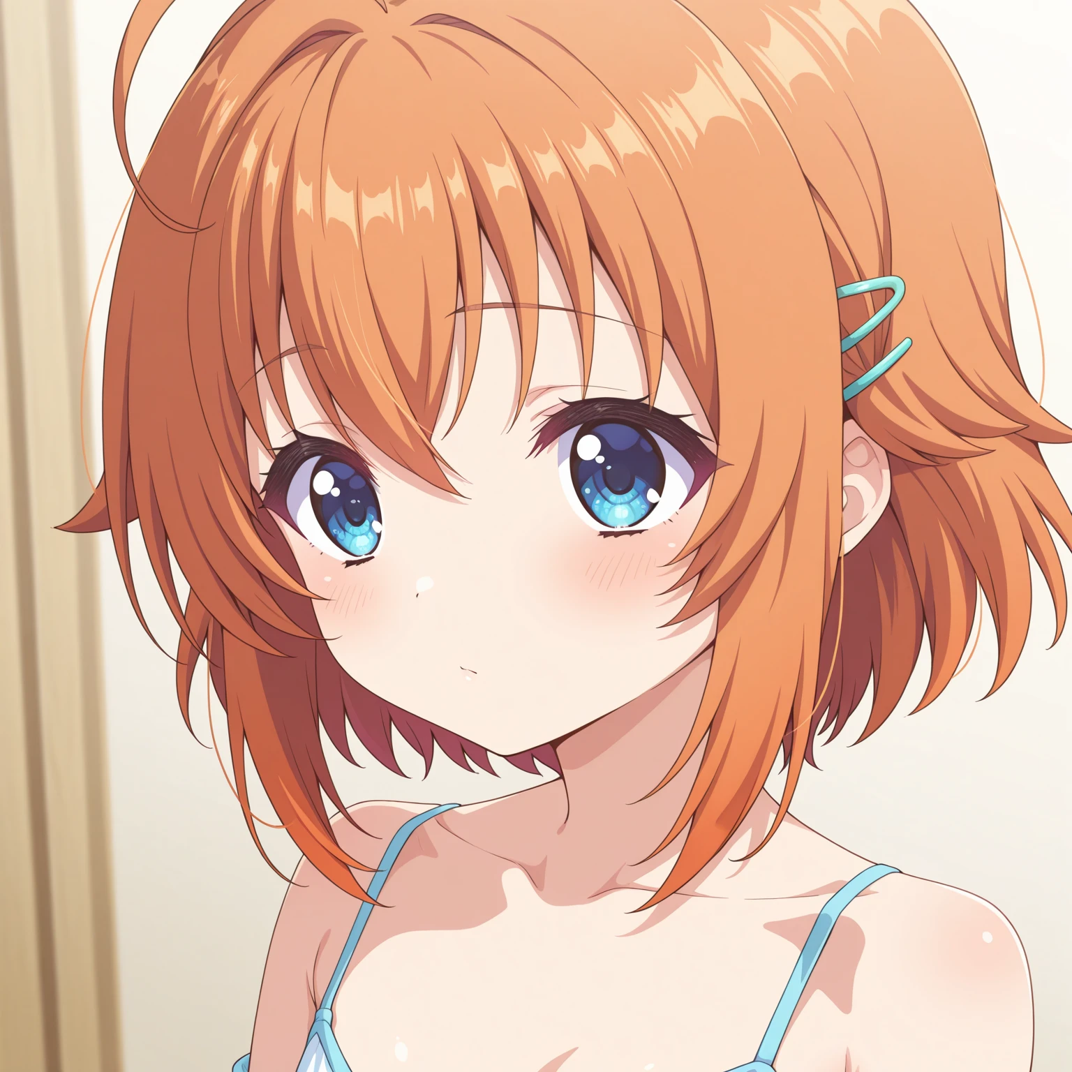 highest quality,very detailed,portrait,anime,soft colors,Yuigahama Yui ,Body pillow,white lace bra,white lace panties,NSFW,