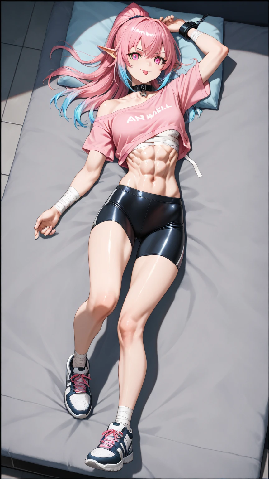 Whaite Hair，Shawn，seminude，bare footed，bangles，Your legs，The footage below，Detailed image of the legs，ssmile，Cyan eyes，cute boy，white and delicate skin，Smooth lower abdomen，White and tender legs，Classic Beauty Boy，Young