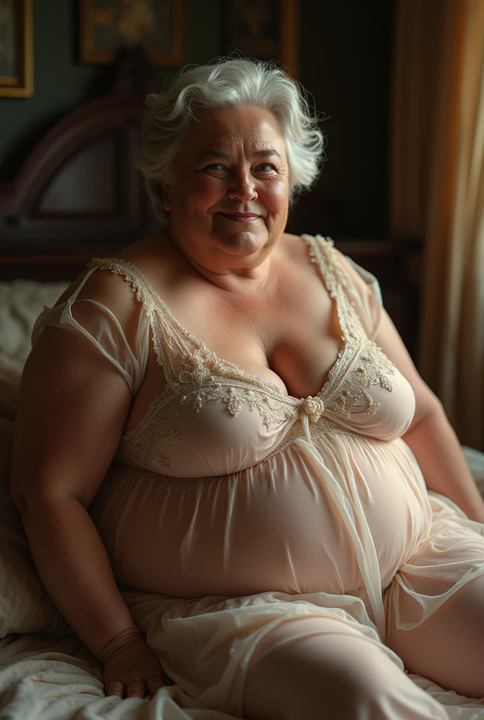 A fat hot fair old lady naked
