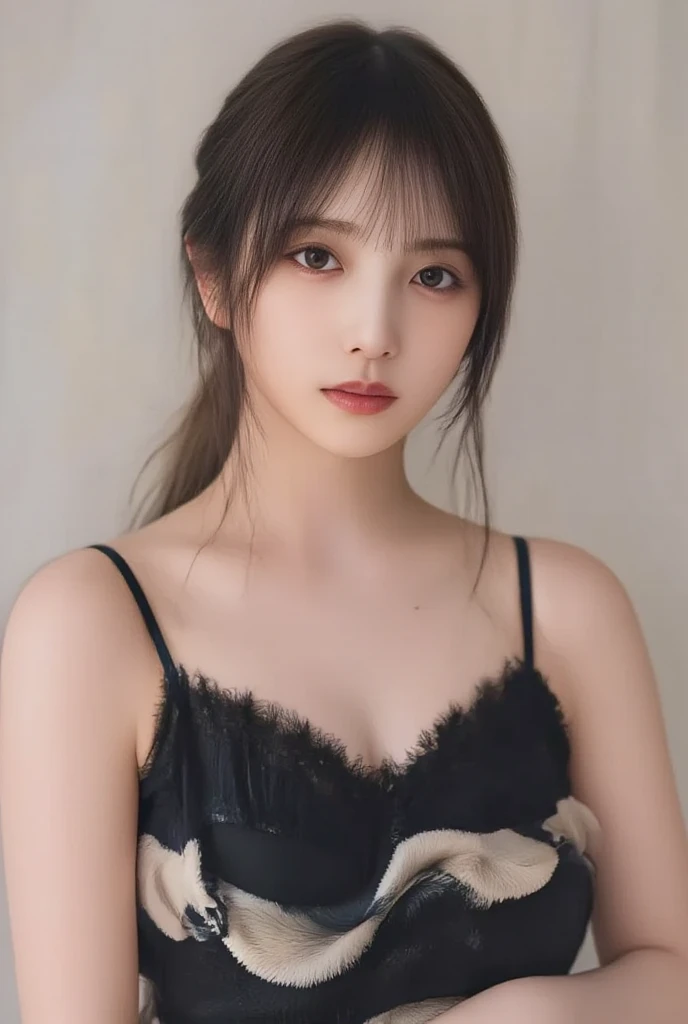 Best image quality, Masterpiece Level, Ultra-high resolution, realism, Fantasy theme, Head close-up, A girl, single, dispersion, Chinese Architecture, indoor, First-person perspective, Phoenix headdress, Floral Skirt, Get detailed interior lighting and cinematic lighting, Increase overall ambient light detail, Face and eye details, Improve Face Detail realism, Sharp focus, Sobbing, Mouthpiece, frown, Bright Eyes, Simple background, Sony Master Lens.