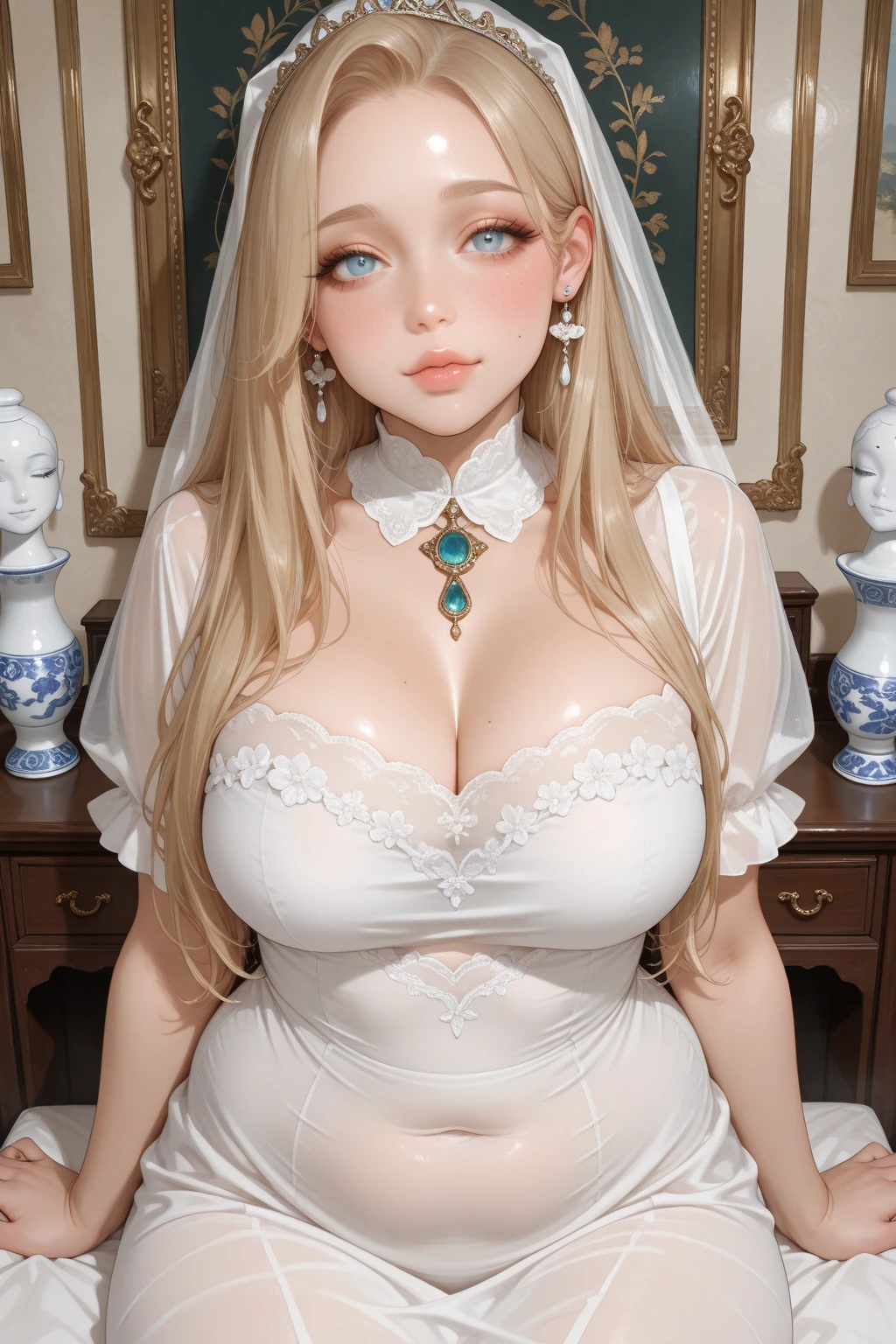 top-quality female pervert The hair(a blond long) breastsout(Colossal tits) maid clothes A sexy