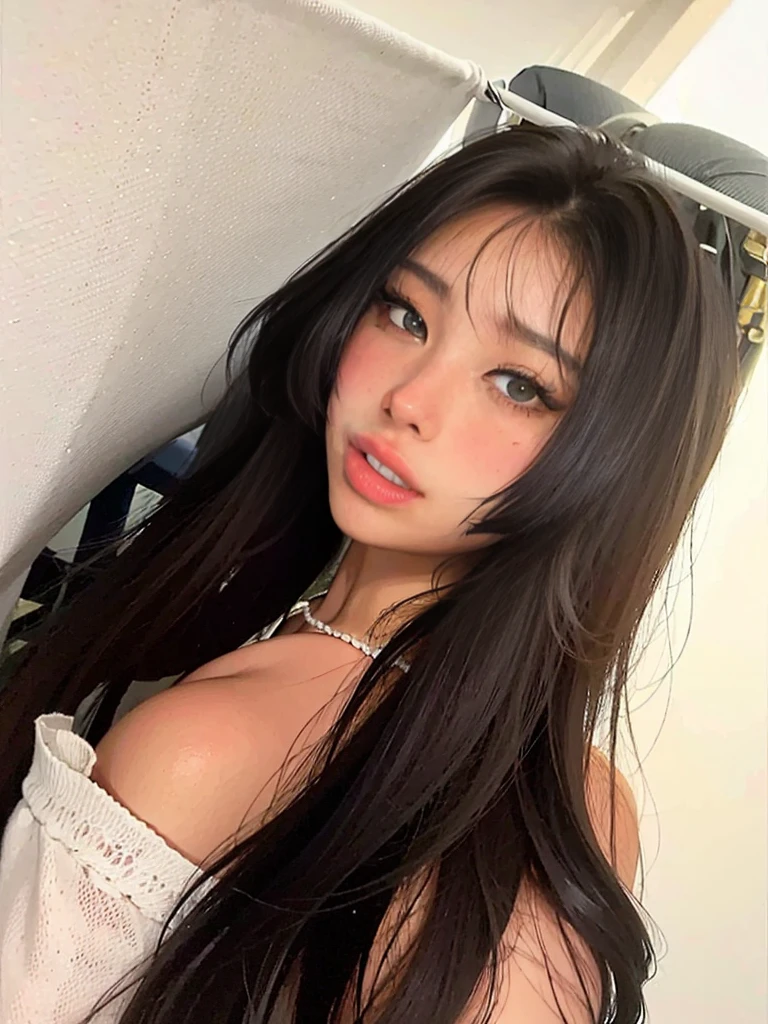 ((Highest quality)), ((masterpiece)), (detailed), One girl, sexy、Long black hair、Cute
