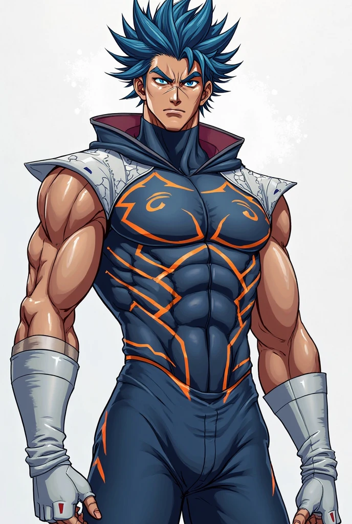 <lora:tradingCardsMultiple_v1:1> 1boy, male focus, solo, bara, blue eyes, pink hair, looking at viewer, futuristic, illustration, trading card style,