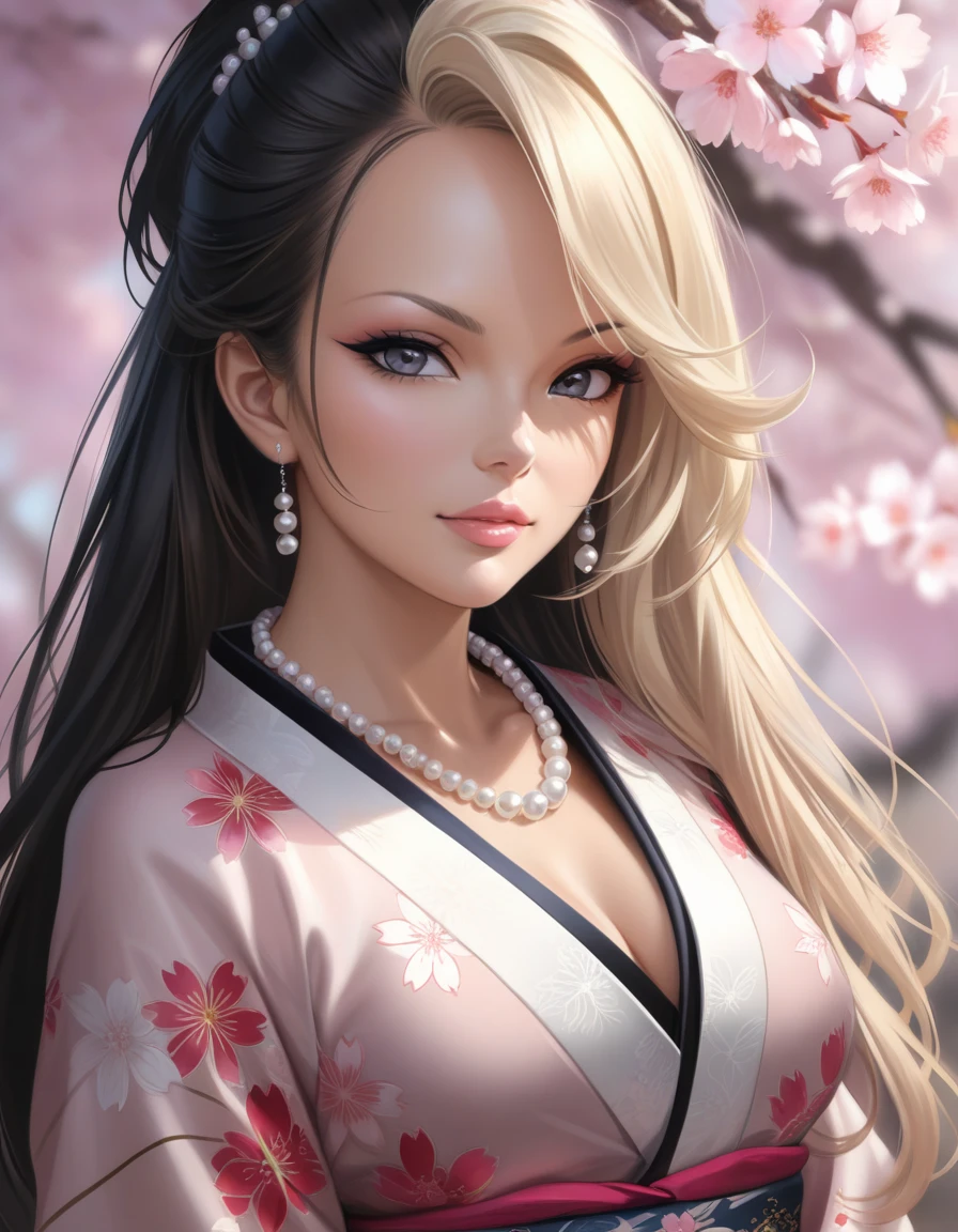 (Filtered Digital Artwork:1.3) of,(Sad:1.3) portrait of female (snezanasakovic2-11000:1.1) wearing a kimono, style-sylvamagic, fashion girl,CGSociety,ArtStation