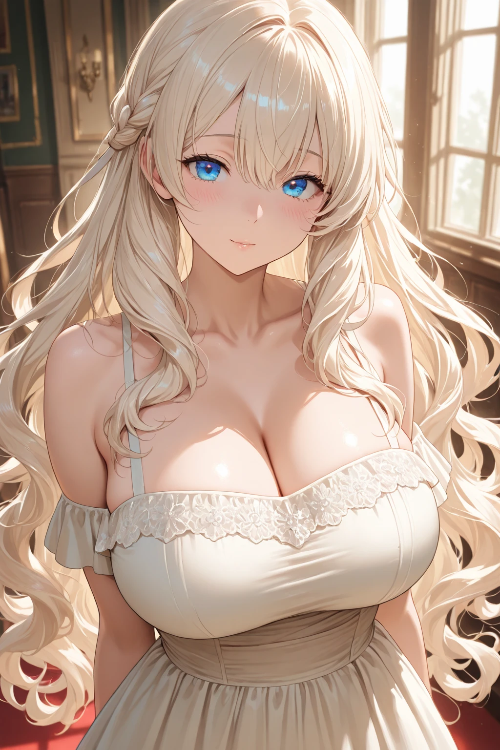 (masterpiece、top-quality、hight resolution), A calm, married woman with a peaceful expression on her face accidentally witnesses the boy masturbating and says, "Oh my God..." She does not scold him, but delivers a subtle message, "Do you want to do it with me...?" She is conveying the subtle message, "You want me...? Her demeanor shows a calm and understanding approach, and she implicitly asks, "Let's keep this between us, shall we?" The setting is a cozy, well-appointed room that captures the moment of her gentle intervention. nsfw