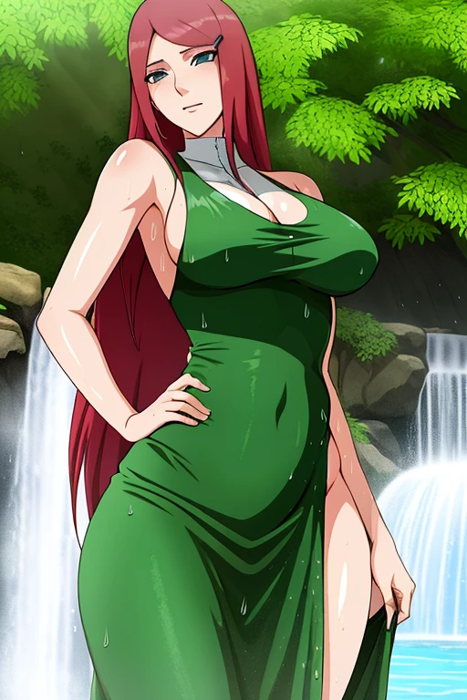 uzumaki_kushina, Kushina_Green_Dress, Red hair, large breasts, hands on breasts, pawg, high quality, beautiful pose, hr, dribble, coachella, florida, stream, f4
perfect face, symmetrical eyes, perfect body, highly detailed skin, solo, full body, standing straight, looking forward, pyramid, wide hips, oasis, looking at viewer, point of view, smile, happy, professional photography, 8k, RAW photo, best quality, masterpiece, photo-realistic, highly detailed, cinematic lighting, sharp focus, DSLR, high resolution, photorealistic, wet skin, water dripping, glistening skin, Size: 512x768, Model hash: 623f0546d5, Model: SenzusMix, Version: v1.5.1```