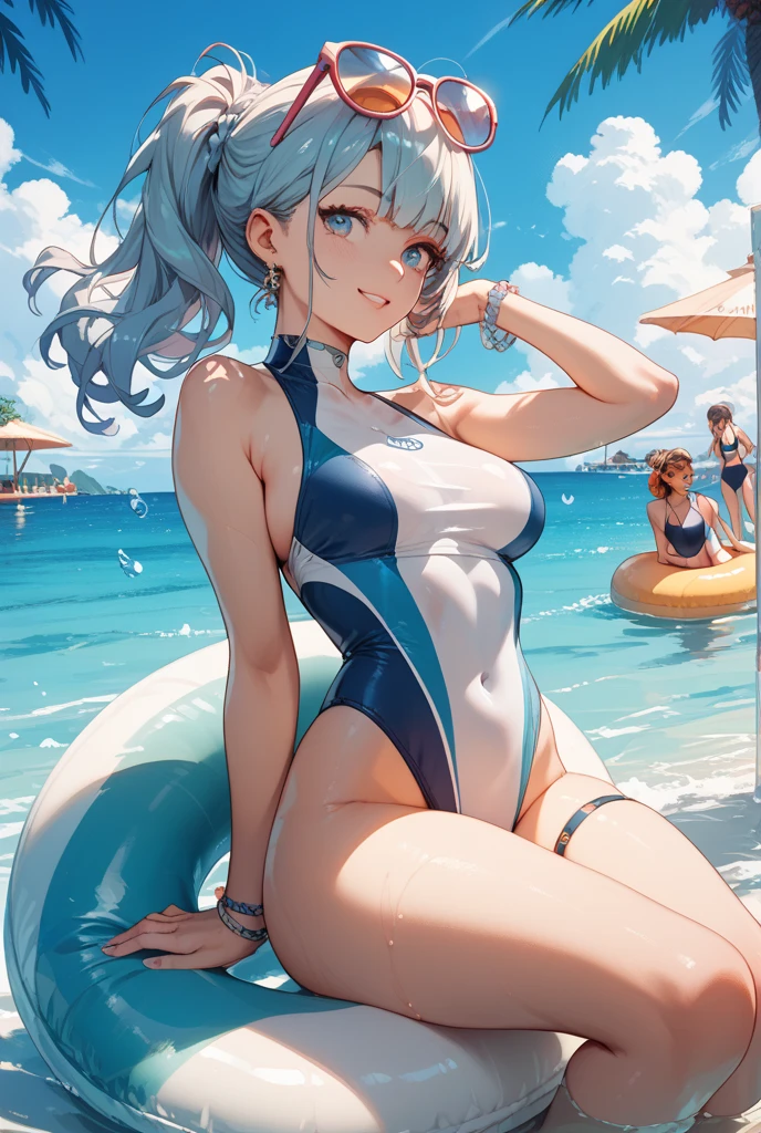(Super detailed、Ultra-high resolution、8K masterpiece、Vibrant colors)、((Flat Color))、((Floating water))、summer、Poolside、Tied Up Woman、Random Pause、(Golden chains on body、Golden handcuffs)、Random Sexy Poses、Turn around、Angle from behind、Sweaty、
((body paint、Pop tattoo on thigh))、Big Breasts、Spread your legs、
(Tight swimsuit、choker)、cameltoe、Beautiful hip line、
(Twin tails、Vermilion blue silver hair、hair ornaments)、Beautiful blue eyes、Beautiful red lip、(fun、smile、Ahegao)、
TWICE's Tzuyu' on pause、