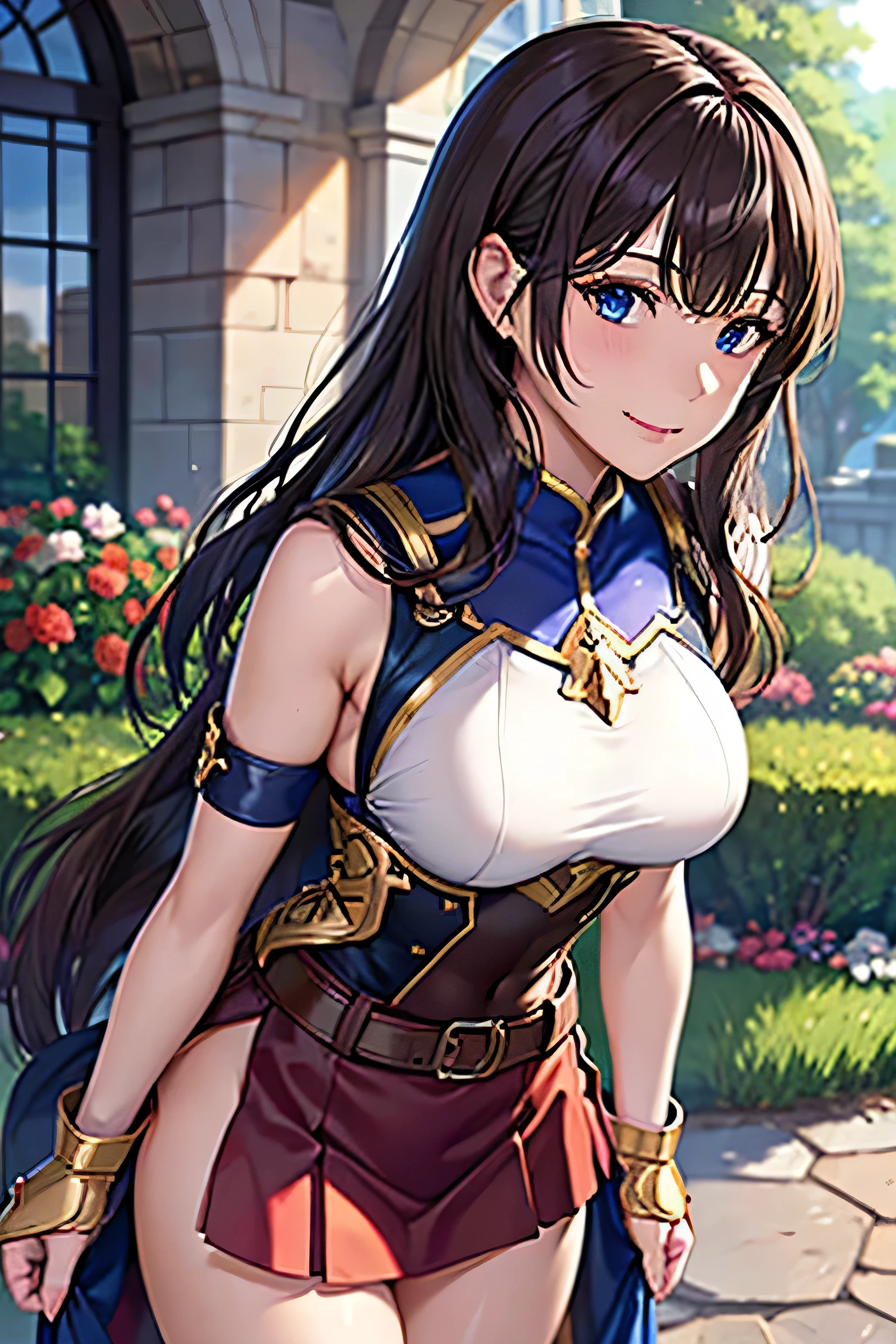 8k, Best Quality, Masterpiece:1.2), (Realistic, Photorealistic:1.37), Ultra Detail, 1 Girl,Cute,Solo,Beautiful Detailed Sky,Date,(Blush),(Smile:1.15),(Closed Mouth)Small Breasts,Beautiful Detailed Eyes,(Long Hair: 1.2),Floating Hair NovaFrogStyle, Upper Body, Tank Top