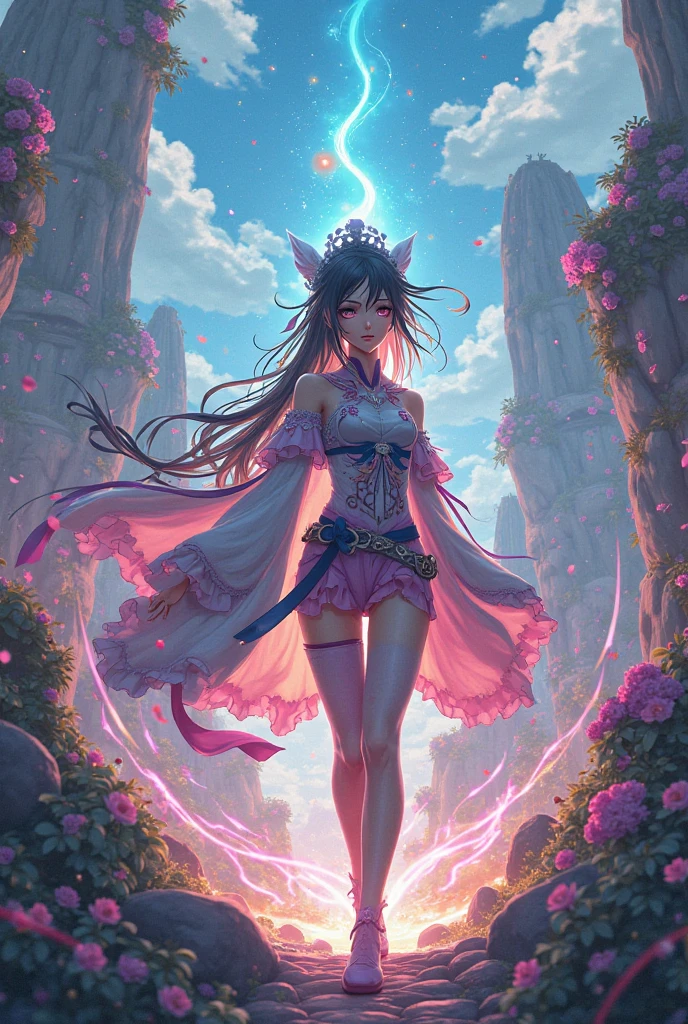 A {white |black |red |blue| pink) machine (Open legs, pubic hair view, 1 sexy girl in transparent forest clothes, Flowers, leaves, Mandala, fractal, Full female body, Mandala and flower tattoos, seductive pose, well detailed art, beautiful breasts, bare chest, open trans..close-up of a woman in a white dress with a flower on her head, anime character; full body art):: pink sunset and city in the background :: 1980 :: Luxurious style :: Hyper Detailed : ultra realistic :: cinematic :: neon lighting :: unreal engine :: RTX --ar 2:3, (VAZ2113),