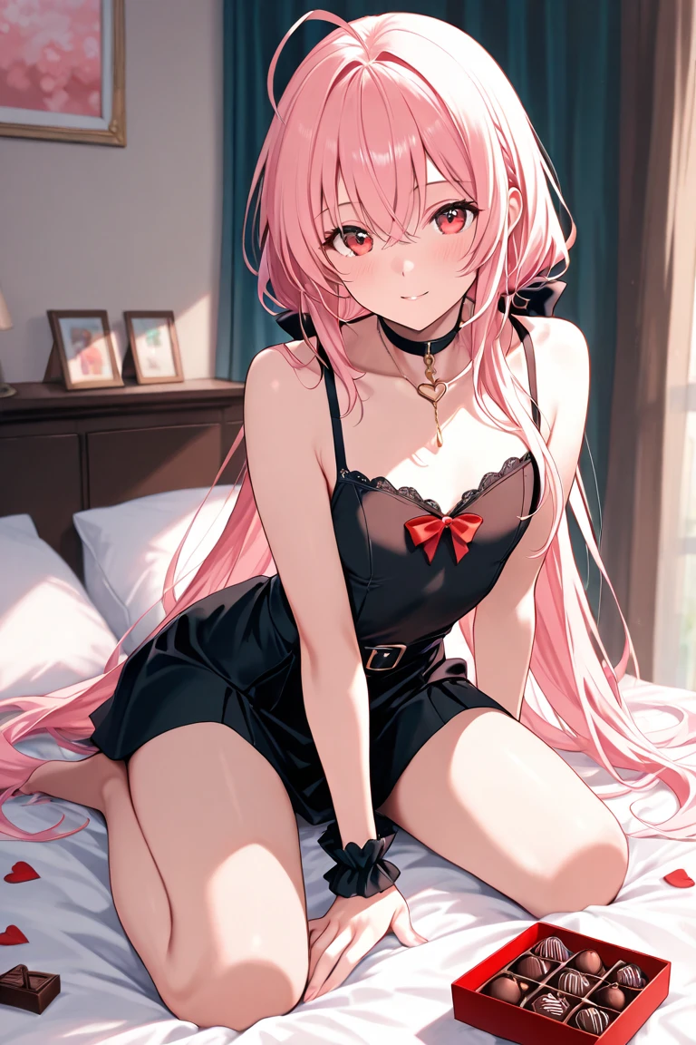 (4K、high resolution、Detailed light、Detailed Shadows、Detailed Design)、1 person、pink、(Lace Underwear)、garter belt、Lace tights、See-through jacket