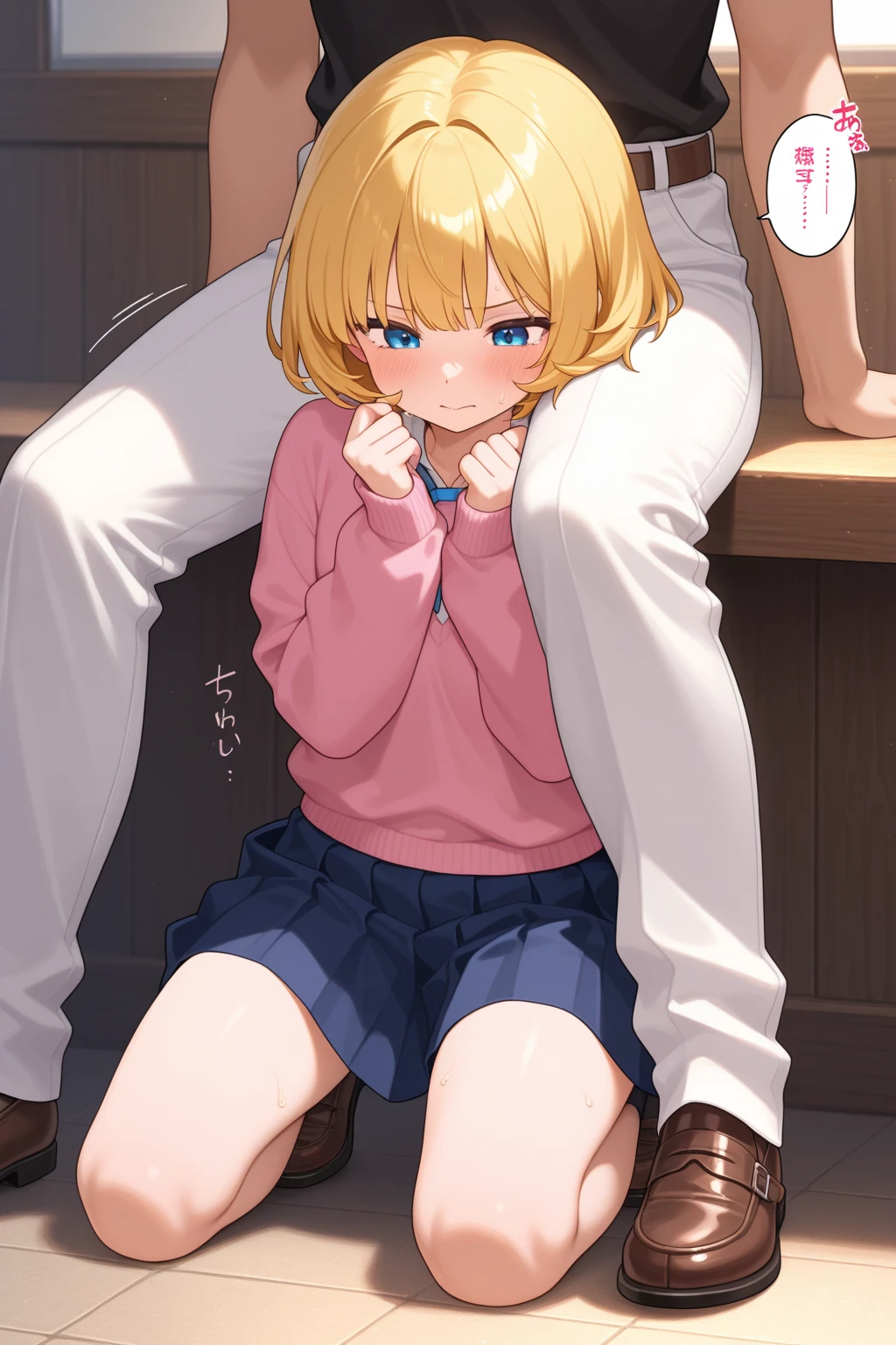 smile　Bun hair　Is ejaculating　Full Nelson Sex Position　Super cute cute girl Licking a man&#39;s penis　A close-up of a cute girl in a lewd pose, spreading her pussy so wide you can see the hole inside　A man&#39;s penis ejaculates a huge amount onto a girl&#39;s face　Is ejaculating