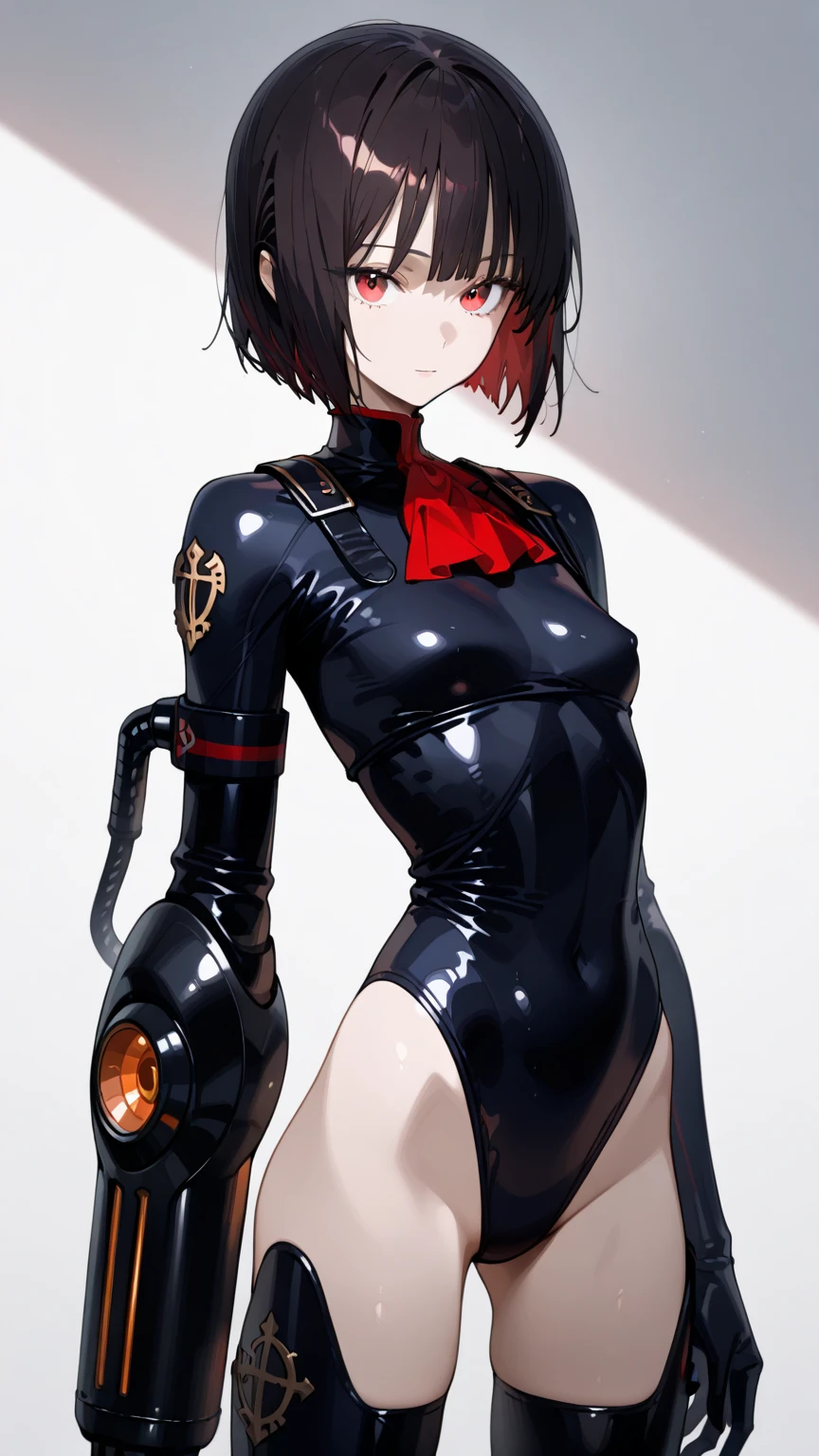 Masterpiece, Best Quality, Highly detailed, illustration, absurdres, street fighter, doll suit, shadaloo doll, girls, multiple girls, expressionless, saluting, military, military saluting, salute, blank eyes, red gloves, emotionless, black latex, corrution, mind control, female combatant, full body, hypnotized, unhappy trance, full body suit, perfect female body, extremely glossy latex, Delmo Uniform, belt, hypnosis, hypnoLora, empty eyes, Mind control device, thigh high, poses, submissive_pose, visor, standing, Slave, collar, gang bang, haigure, slave oufit, full tight leg, military form, skirt, military uniform, hat, thigh-highs, tight miniskirt, tie, kneeling, from behind, heart-shape ass cutout clothing, bodysuit, Transparent buttocks, Butt crack emphasis, facing back, qin liangyu, fate/grand order, black hair, green eyes