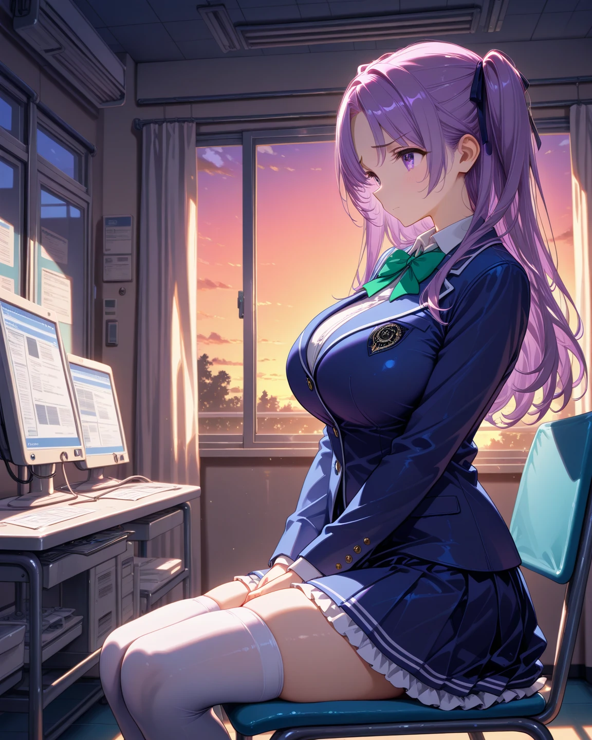 Anime girl with pink hair and blue eyes wearing a vest, render of april, Sayori, Another close-up of Iwakura, 8K portrait rendering, Rendering of a cute 3D anime girl, photorealistic anime girl rendering, smooth anime cg art, close up of a young anime girl, A cute girl，Commercial