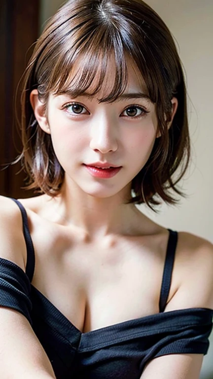 1 Girl,(Wearing colorful stage costumes:1.2),Very beautiful Japanese idol portraits,Face close-up,(RAW Photos,Highest quality),(Genuine,Genuineistic:1.4),(masterpiece),Very delicate and beautiful,Very detailed,2k wallpaper,wonderful,In detail,Very detailedな CG Unity 8k 壁紙,Very detailed,High resolution,Soft Light,Beautiful detailed girl,Very detailed eyes and face,Beautiful and sophisticated nose,Beautiful and beautiful eyes,Cinema Lighting,(Simple light color background:1.3),(short hair),(Bob),Complete Anatomy,Slender body,Small breasts,smile,