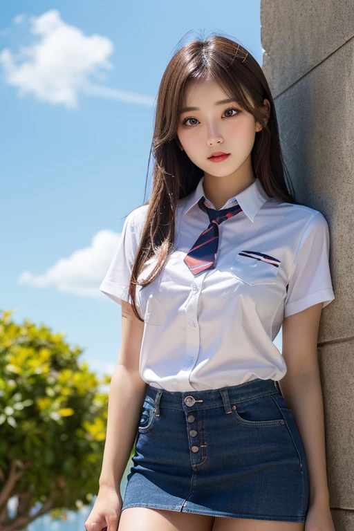Raw photo, highest quality, masterpiece:1.2), highest quality, figure, Very detailed, Fine details, High resolution, wallpaper, Perfect dynamic composition, (Detailed high quality, Realistic depiction of eyes:1.3)、A woman who has been  and has her hands tied、Arms wrapped around his back, hands tie behind bacｋ, Put duct tape over your mouth、Inside a beautiful hotel room at night、Sitting on the floor with knees up、Outside the window is a night view、 With legs wide open、(The bra is white、Panties are white、Panty shot)、Blue Short Sleeve Blouse、(Tartan plaid pleated skirt)、whole body、The whole thing faces forward、17 years old、High school girls、Wearing loafers、Wearing knee-high socks、Beauty、Well-formed face、Make your eyes even、Beautiful black hair、Has bangedium build、Well-balanced proportions、Beautiful legs、Fresh face、Beautiful scenery、, Surrealism, cinematic lighting, first-person view, f/1.2, Nikon, cowboy shot, 8k, masterpiece, 8k, UHD, award winning, best quality, highres