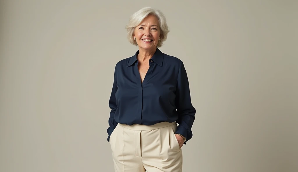 Old woman in a mini skirt