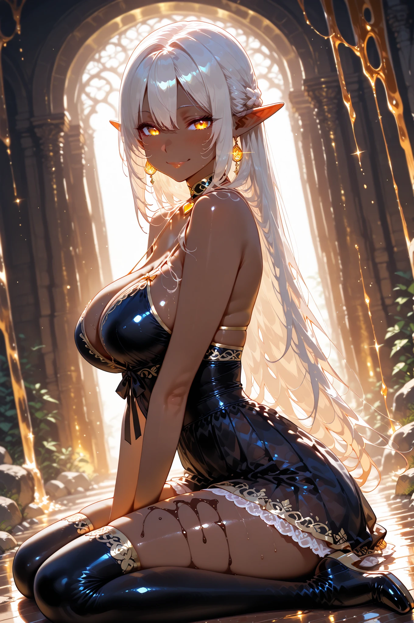 beste-Qualit, tmasterpiece, extra high resolution, Detailed background, realisti, Hades style, solo, A girl, A young, teenaged, 18 years, Teen ,Very young animals, satyr, humanoid, horns on head, Satyrs have the lower part of the goat's body, and the upper one is an elf, and goat's horns grow on its forehead, which can range from small spikes to huge ones, worthy of a mountain goat. In addition to their lush hair, satyrs have hair on their hands, legs and torso, Serious look, Bard Clothing, bard, vinasse, Medieval Bard Clothes , very hanging tits, big tits, pointy nipples, chaotic–neutral, , horor \(subject\),Dark fantasy, Good Guy , knave, Depth of field,