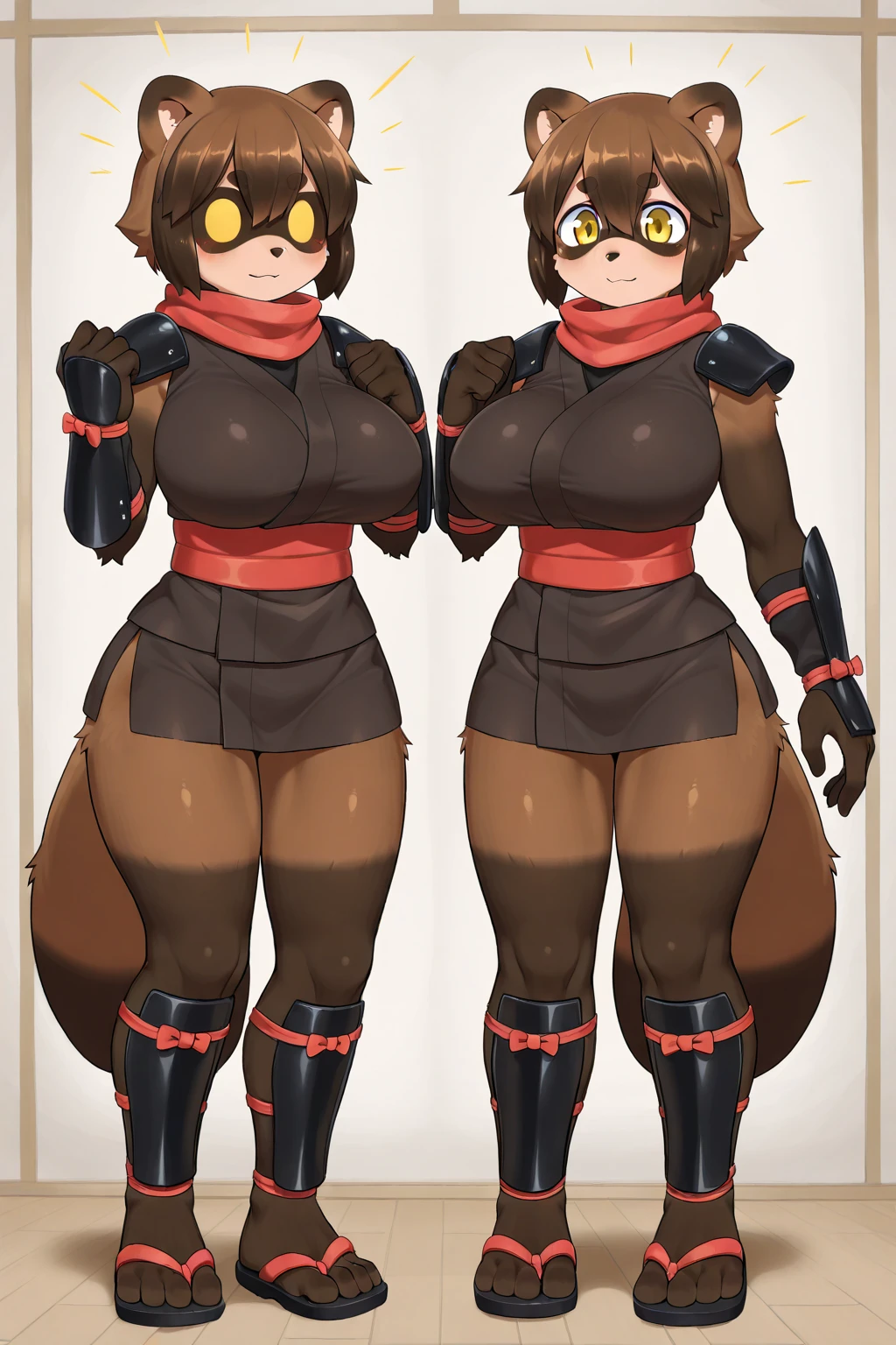 (((I want a kitty woman alone, black hair, green eyes, black skin, medium curvy body, wearing nice clothes)))