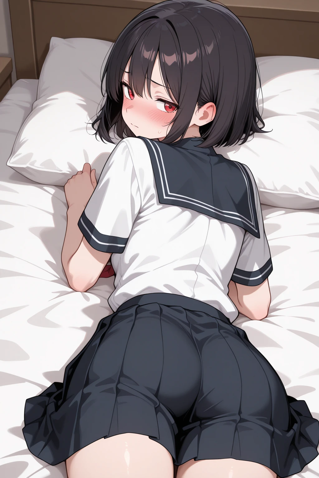 (8k, 最high quality)、Ultra-high resolution、adorable、最high quality, beautiful, Absurd beauty, 最high quality, beautiful, Absurd beauty,Ultra-high resolution、 girl、((Braided Hair))、uniform、 14 years old, (cryin) ,Cute Characters, Most detailed, high quality、(missionary, boy, penis, lying, vaginal, ass pov, sex, nsfw)、nose blush、steam、Shiny Hair、Very fine and beautiful bright eyes、be scared、Very detailed, clear and beautiful face, Being stripped of clothes、Slender body、Awards, Anatomically correct、((Scared))