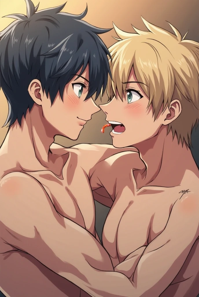 Bakugo Katsuki character, sexy man, hot, sex, scantily clad, engaging in relationships with Izuku Midoriya.