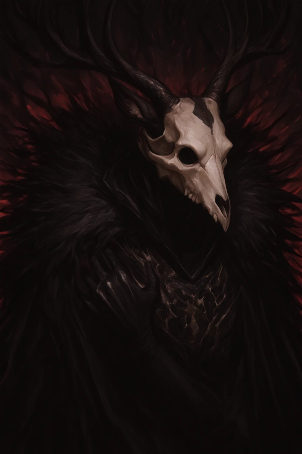 front view, best quality,  

monstrous, Beautiful, Best quality, perfect lighting, NSFW, monster smile with crooked fangs, mask covering eyes, Very skinny, disproportionately long arms, head of a vulture, scruffy dirty feathers, diseased, A sinister aura, something, chained, deity, cultist clothing, full body 


[by Alex Timmermans:by jaynaylor:0.5],
detailed background, detailed foreground, depth of field, ambient silhouette, backlighting,

