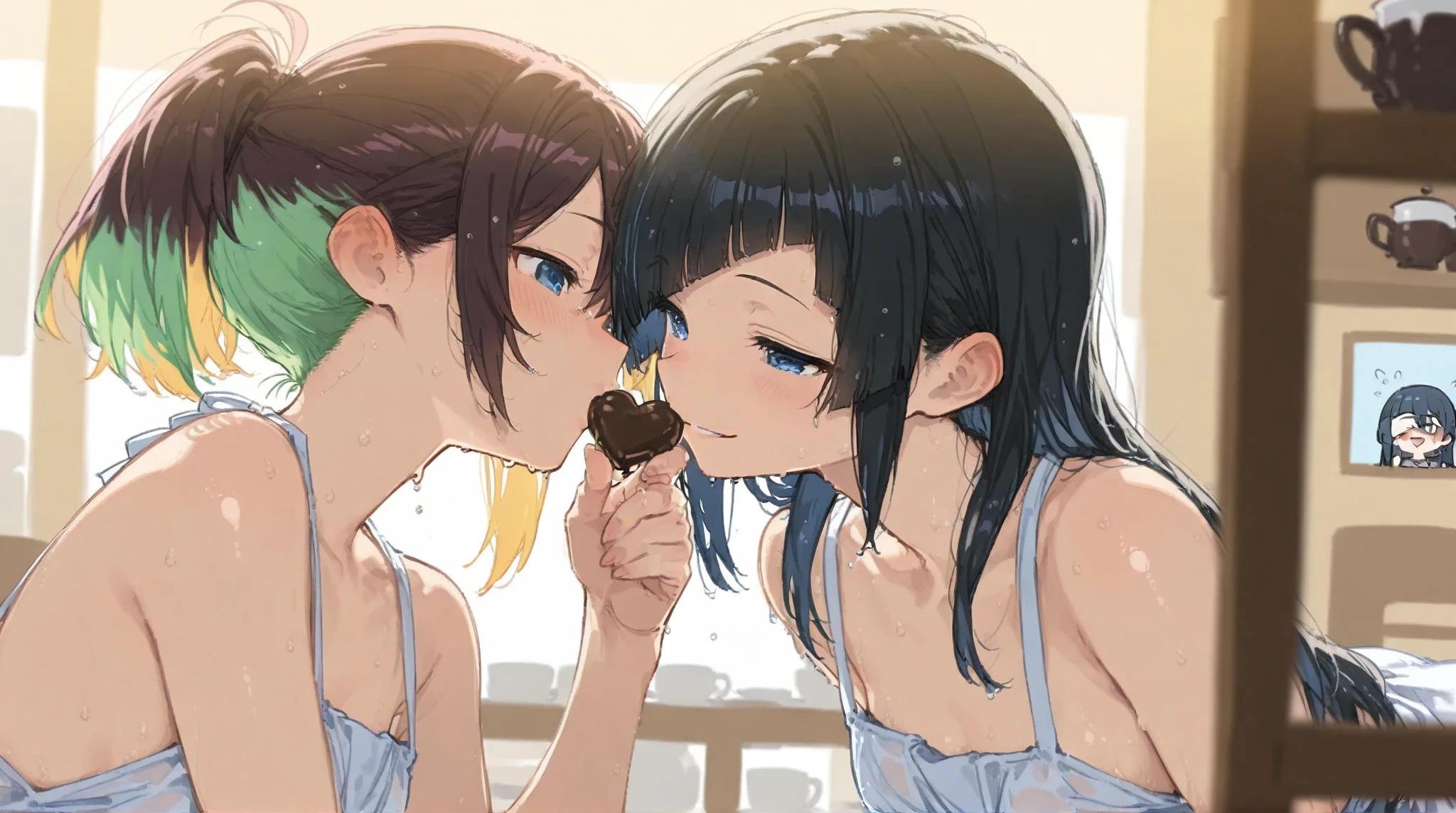 (masterpiece, Highest quality: 1.2),(Cat耳、Cat)(Used Pekora:1.8),(Usada Pekora:1.6),a lot of saliva ，Eat chocolate banana，Earrings,(medium breast:1.6),(0 years old:1.8),(loli:1.6),(Micro Bikini:1.6)