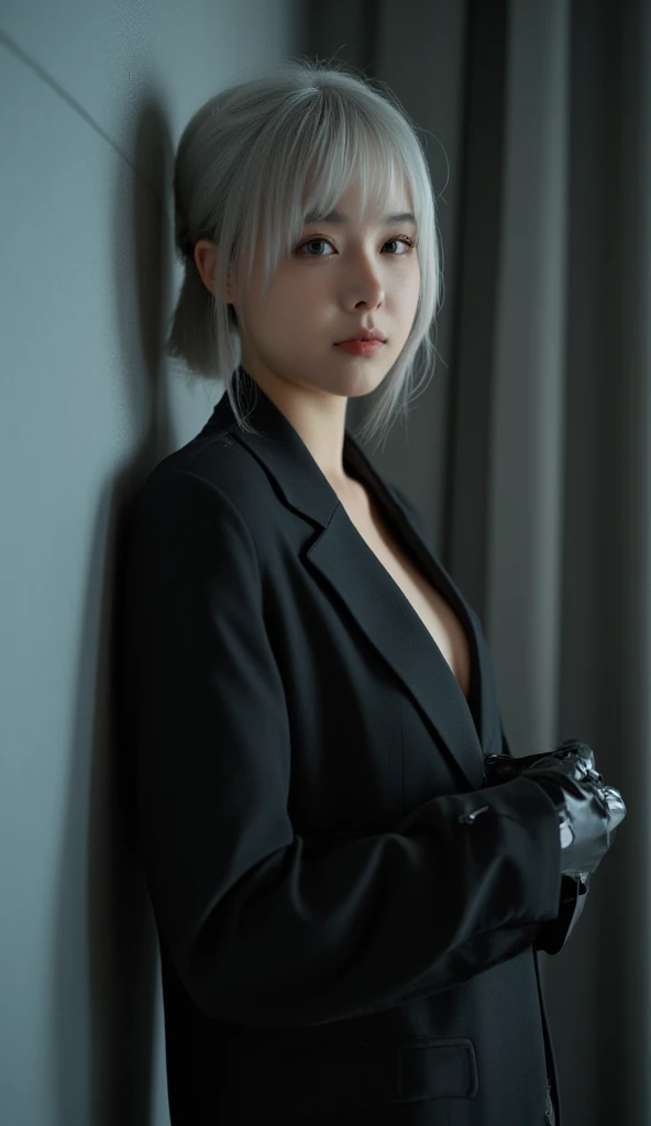 Japan Female, 13years、((((Little fat woman))))、short-haired、white  hair、hitornfreckles、Kamimei、((((Small breasts are visible))))、A sexy、appearance、((drooing eyes))、(((( Germany uniforms))))、(((Bondage fashion under a long black coat)))、Best Quality, full-face blush, , frontage、Behind,. pile-driver. (thighs thighs thighs thighs),(((sticking her butt out: 1.2))), Troubled face, Viewer Viewing, Wet buttocks,, (((heavy-metal))), big butts、(((Intersection in Shibuya)))、((((Stand up and turn your ass to taunt)))、(((Show)))、Show your、girdle、Black lace underwear、bontage、nffsw