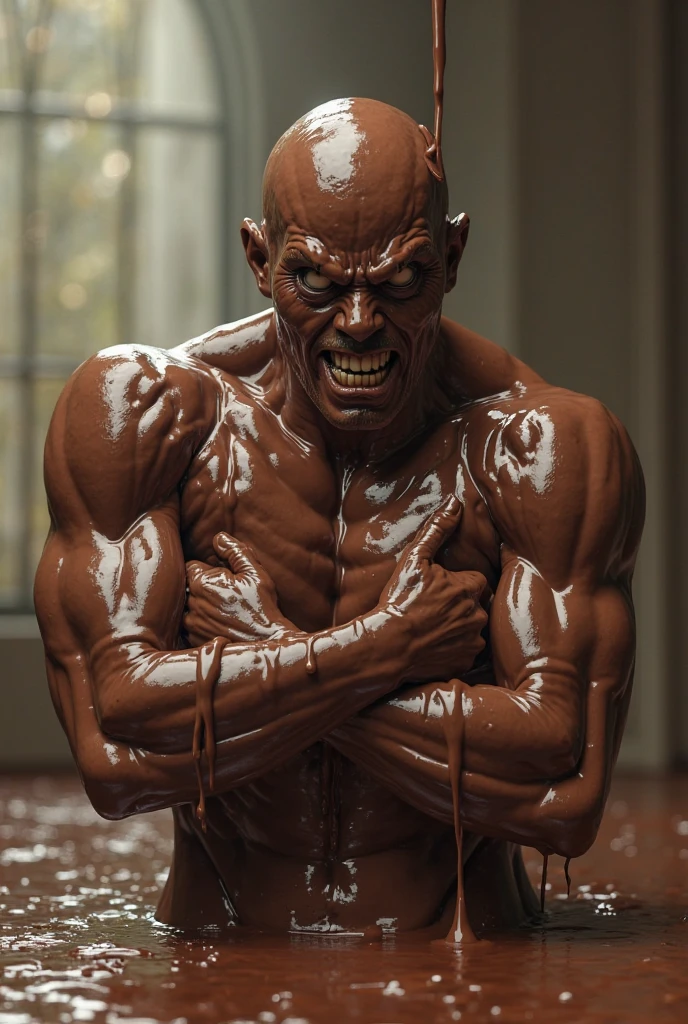 (1 girl), (cara delevingne), young girl, carnage muscular physique, seductive face, mouth wide open, long red hair, perfect muscular body, super skinny legs, cybernetic muscle suit, sissy, femboy, (carnage style physique),