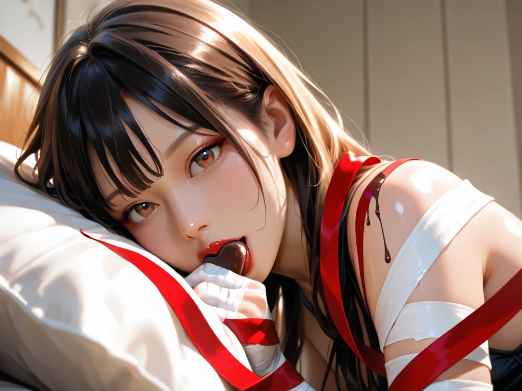 (RAW Photography:1.2)、top-quality、a beautiful detailed girl、bunnygirl、girl sleeping、extremely detailed eye and face、beatiful detailed eyes、huge filesize、hight resolution、hight resolution、8k wallpaper、finely detail、Highly detailed ticker uniform 8k wallpaper、Light on the face、电影灯光、16-year-old girl、sexy pose、(photorealisim:1.4)、illustratio、surrealism、From above、super detailing、masterpiece、a playboy bunny、fishnets pantyhose、perfect fingers、エロ