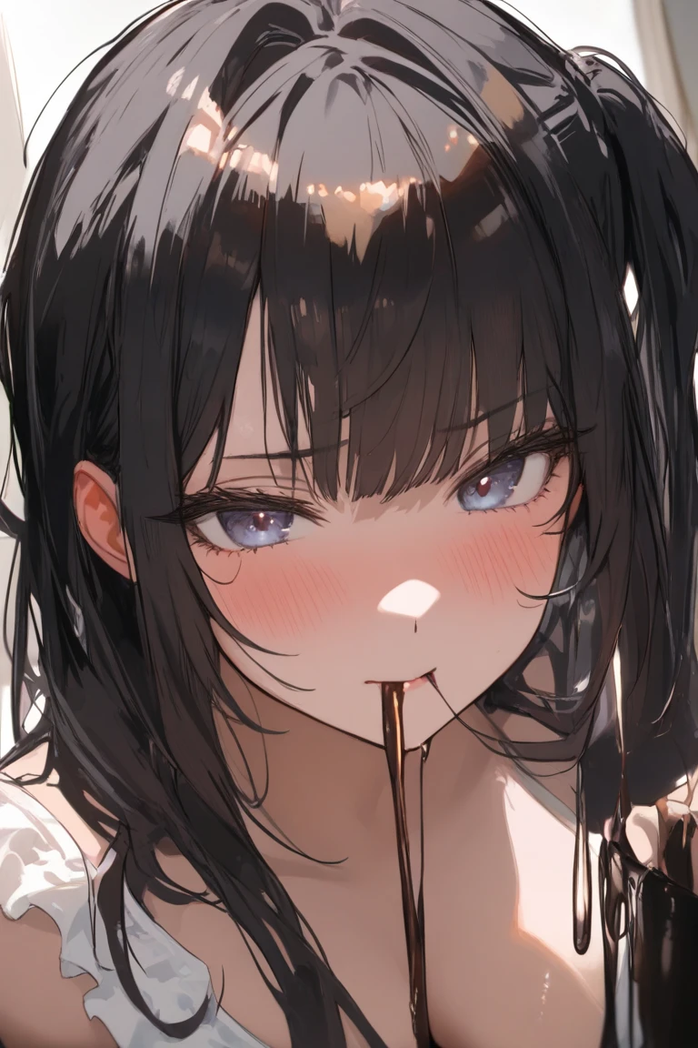 Twin tails、Highly detailed black cheongsam, Looks about 15 years old, (beautiful girl: 1.3),Highest quality,8k,Highly detailed CG unit wallpaper,masterpiece:1.2,top-quality,Ultra-high resolution,RAW Photos,real texture skin,Cinema Lighting,Embarrassing,blush, vapour,Wet,Sweat,Moist eyes,weak,Huge buildings,Metropolis,The girl is a delivery girl who delivers Chinese food to customers.,,Steam from cooking,,,Big, round, beautifully shaped butt,,((Booty pose)),(from below:1.3),(looking down, watching at Viewer:1.3),(Perfect hands, Perfect Anatomy),Sexual pleasure expression,climax,Large Breasts,