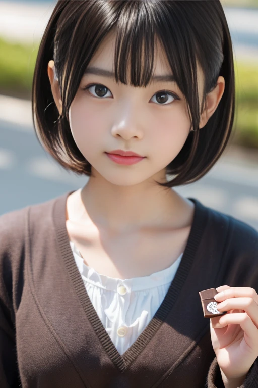 Best Quality, Focus, Soft Light, Black Hair, (Japanese)), (Blouse), (((Front, Young Face))), (Depth of Field), Ultra High Resolution, (Realistic: 1.4), RAW Photo, Upper Body