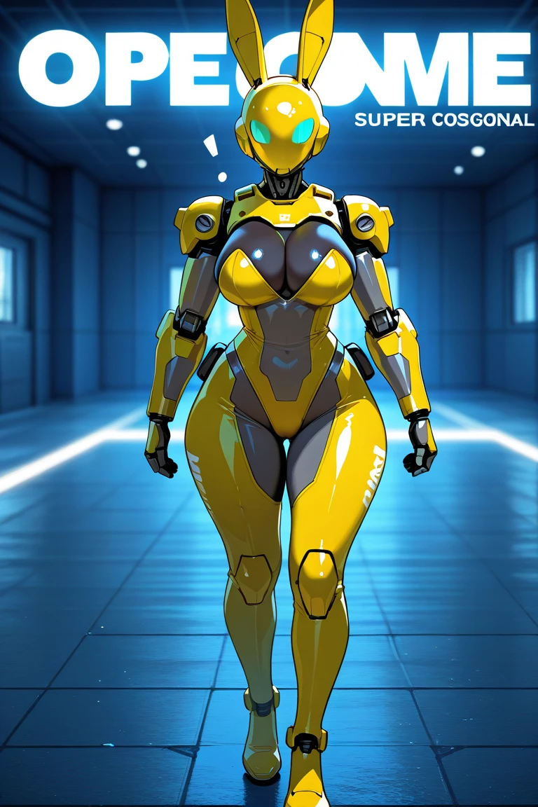 Milf, woman in a futuristic suit, highly detailed face, cool, mom, tomboy, very large breast, (Milf), mature face, (mature female), cybersuit, anime girl wearing tight suit, milfication, Elegant body, navel focus, naked body, gloves, earrings, science fiction, female protagonist, standing, volumetric light, detailed lighting, detailed textures, oppai cyberpunk, biomechanical oppai, masterpiece, best quality eyes, sci-fi background, futuristic landscape, (((yellow body suit))), (chuby)