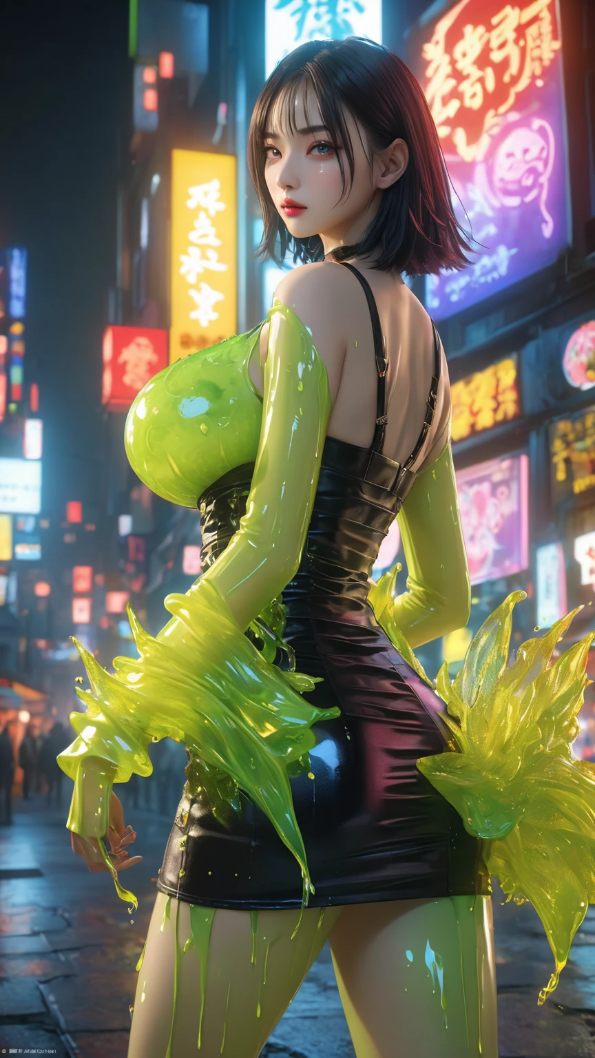 score_10 , score_9_up, score_8_up, score_7_up , score_6_up, vibrant colors, shiny_skin , prefect lighting, detailed image, snoozing , masterpiece , best quality , highly detailed , BREAK 1girl , solo , alice margatroid, blonde hair, short hair, red hairband, (anthro female:1.2, (ippan_josei, mint green skin female)), curvy , thicc , (hyper breast, nipple), bedroom eyes , blushing , hearts , steam , naked , blue skirt , black thigh highs , black garter belt , black Lace panties , nipples , open panties , puffy pussy , Sex club , strip club , indoor , neon lights , bar , cinematic composition , dynamic pose , sitting , on bar , shark snout, for ears, ippan josei transformation, (breast expansion, inflating, heliumtits, living inflatable, seams, continuous seams)

