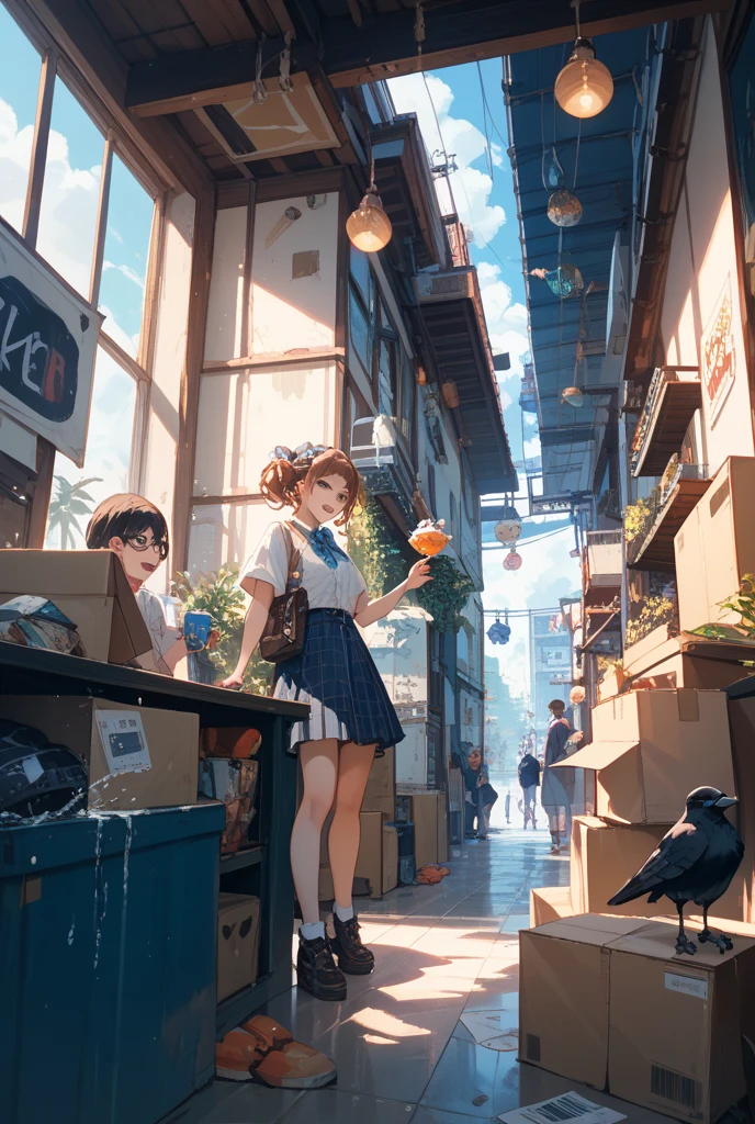 1970's、animesque、girl with、trending on artstationh、Rachel Walker、