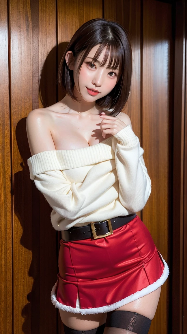 1girl, japanese, (smile:1.2), ((Looking at Viewer)), (8k, RAW photo, best quality, masterpiece:1.2), (realistic, photo-realistic:1.4), (extremely detailed 8k wallpaper), sharp focus, depth of field, blur background, bokeh, cinematic lighting, soft light, break,
20 years old, break,
close up, (Swayback stance:1.5), warking, break,
bbfumika, idolmaster, long hair, hairband, collarbone, necklace, cleavage, Sheer summer sweater, off-shoulder sweater, white sweater, red shawl, blue skirt, braless, break,
outside, clear sky, outdoors, city,
