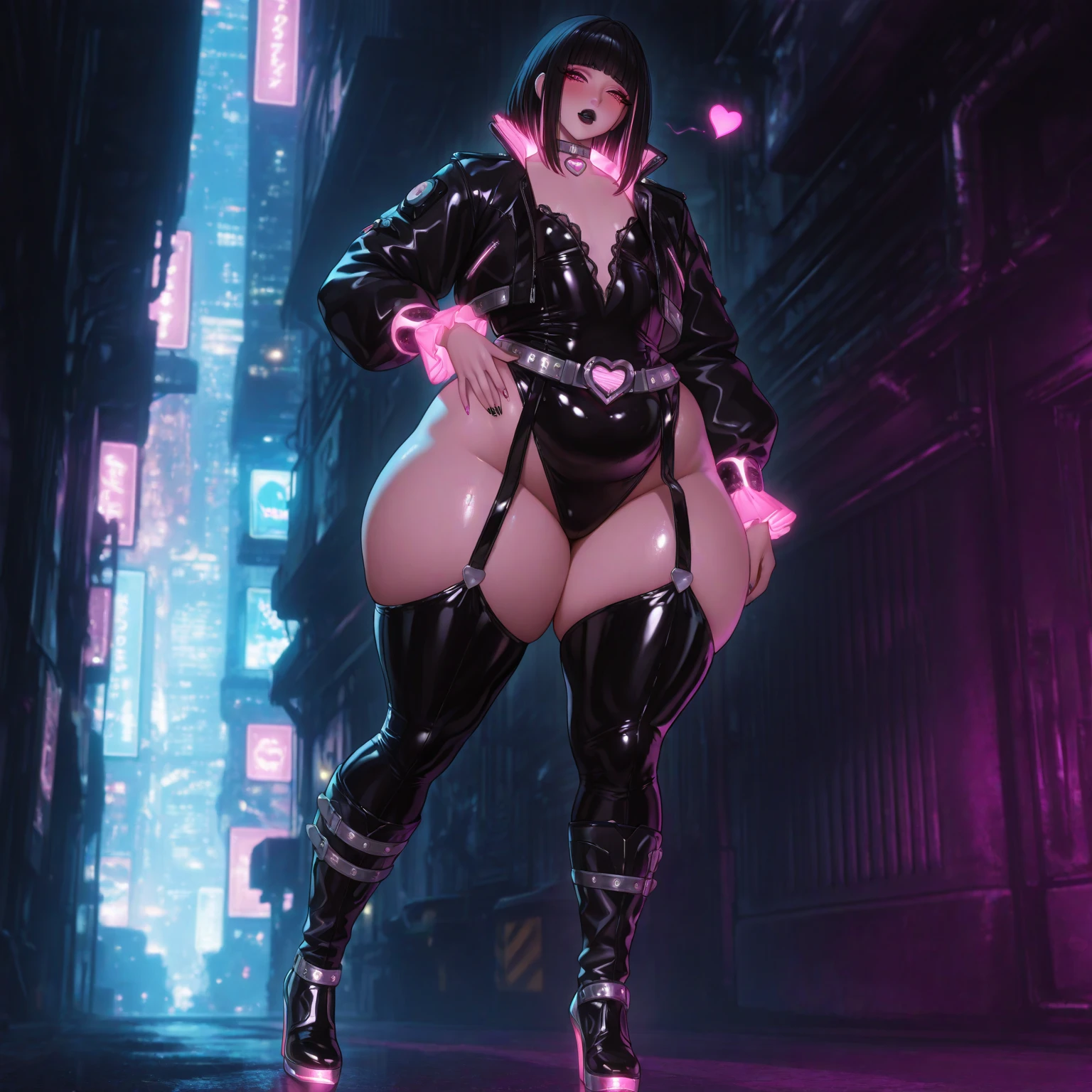 (full body) image of a girl, glowing, (solo focus, look at viewer:1.4), (beautiful face), horns,
(lowleg_bikini:1.4),
(curvy body:1.4), in (highheel:1.4),
(combat_pose:1.4),
(motion blur:1.4), some glowing cyan led, cyberpunk-background, (motion blured background:1.2), bokeh, neon sign,
(rim light, photorealistic, finely detail:1.4) <lora:Demonic_Iconic:0.8>