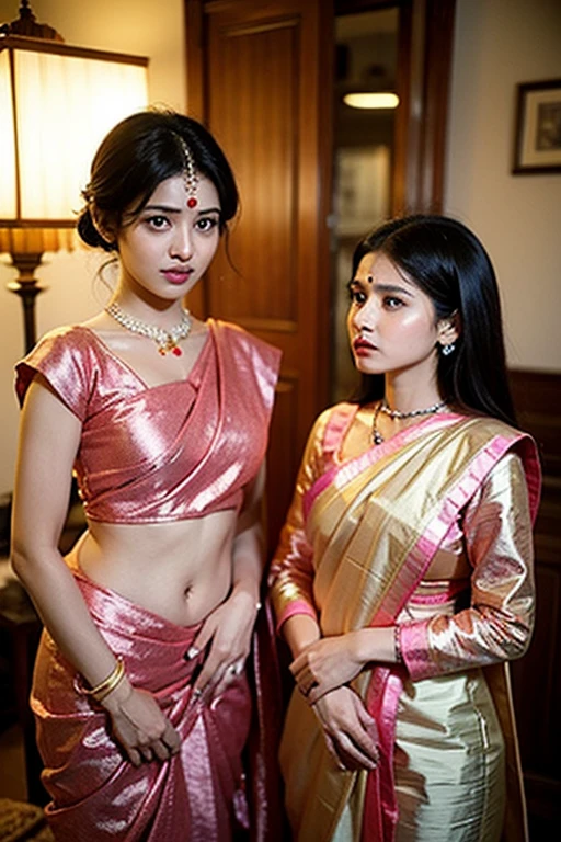 ((best quality)), ((masterpiece)), (detailed), girls, off-shoulder pink latex outfit, cute small punjabi girls fucking dicks, naughty, small ,