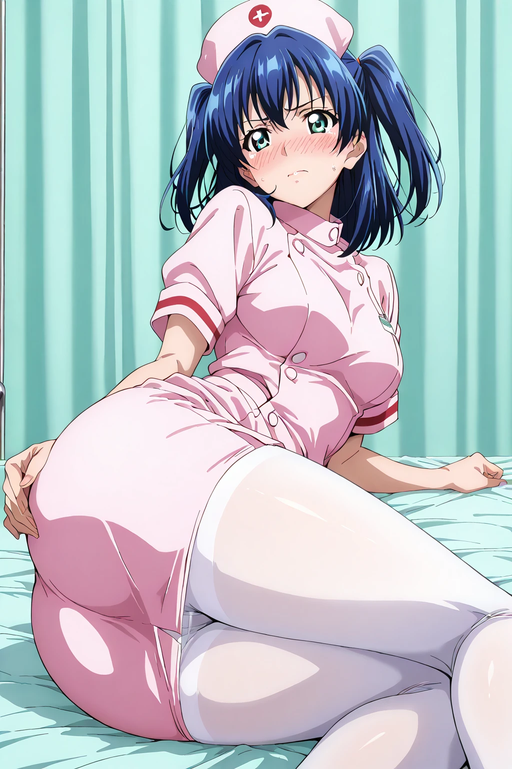 Madoka Ayukawa, 14 years old, bangs, 1girl, masterpiece, highest quality, disorganized, retro artstyle, 1980s \(style\)))), look viewer, (((full nude))), full blush, (((no Panties))),, Take a look here, (((nsfw))), view audience, nsfw, Genitals are visible,1girl, (((See here))), nsfw, (Japanese girl showing off genitals:1.1), look viewer, (((a girl, Flying in the air in a naked, from the knees up, overlooking the cityscape below,))), openwidee,
