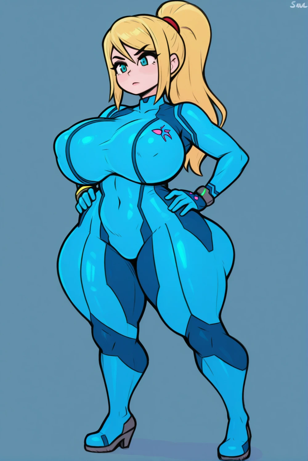 full body standing straight symmetrical, huge boob(masterpiece, best quality:1.2), cowboy shot, solo, 1MILF, mmplatz, smile, looking at viewer, hands on hips, twintails, twin drills, dress, blue pantyhose, striped pantyhose, Handcuffs on their hands, With a collar around the neck