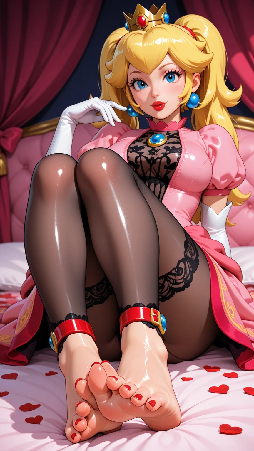 princess peach,lingerie,legwear