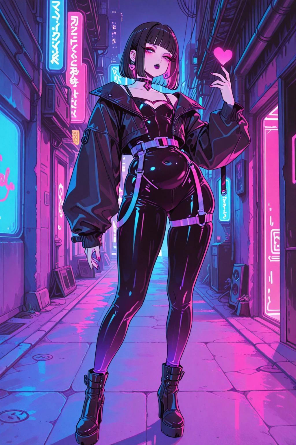 uma pintura digital da spider gwen utilizando touca e mascara, References to classic comic book malvel, spider verse, outfit Long Hair, arte cyberpunk de Josan Gonzalez, vencedora do concurso behance, afrofuturismo, synthwave, neon, neon brilhante,coxas grossas, cintura fina, sensual, nsfw, pouca roupa, arte erotica, anime, roupas rasgada de batalha, extremamente sexualizada, corpo suado, NSFW, seios grandes, bunda grande, HD, 8k, Alta qualidade, detalhes, corpo perfeito, destaque o corpo, detalhe no rosto perfeito, Detail in the background