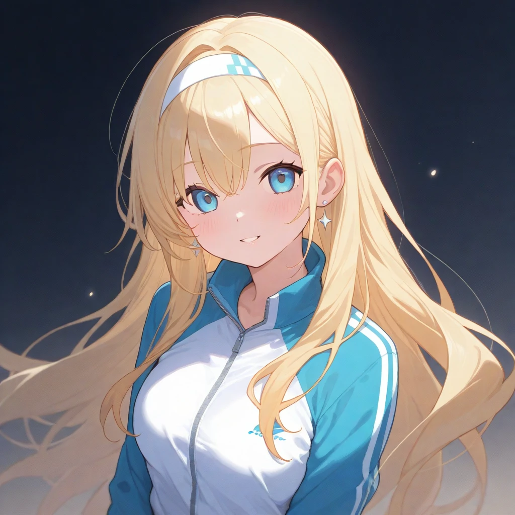 girl with detailed face standing sedative arched,blue short skirt,open legs,open jacket,midriff,smile,puffy lips parted,teeth,short sleeves,unbuttoned open clothes,detailed blue eyes,big eyes,looking at viewer,long blonde hair,ocean sky bg,masterpiece,<lora:doll-girl:0.8>,