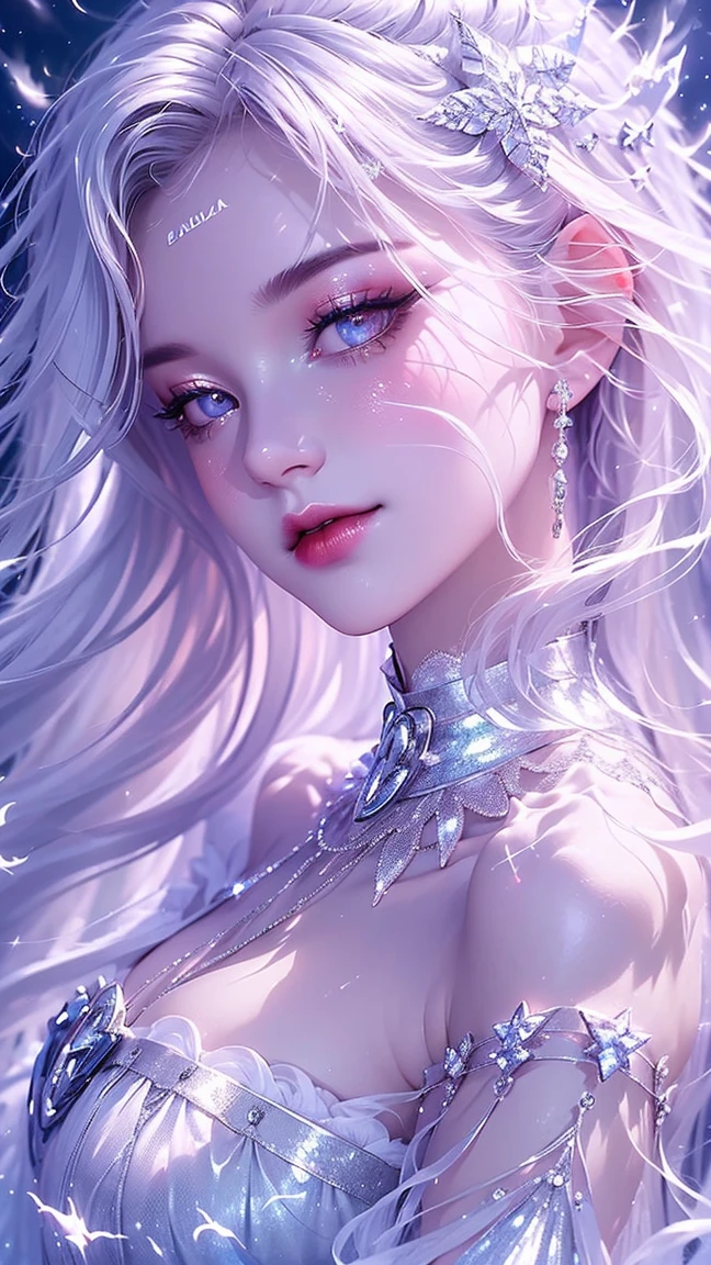 She lies flat in the void,Visible all over the body,barefoot,floating in the void,background inside dark,Highly complex, Very detailed, Haunting ethereal portrait in abstract style,Depicts a mysterious figure draped in translucent fabric, Crystals decorate their hair, In a dreamy swirl of soft tones and soft light, Evoking a sense of calm and elusive beauty, high detail, an award winning masterpiece,The details are incredible, Non-representative, Color and shape, expression of emotion, imaginative, Very detailed