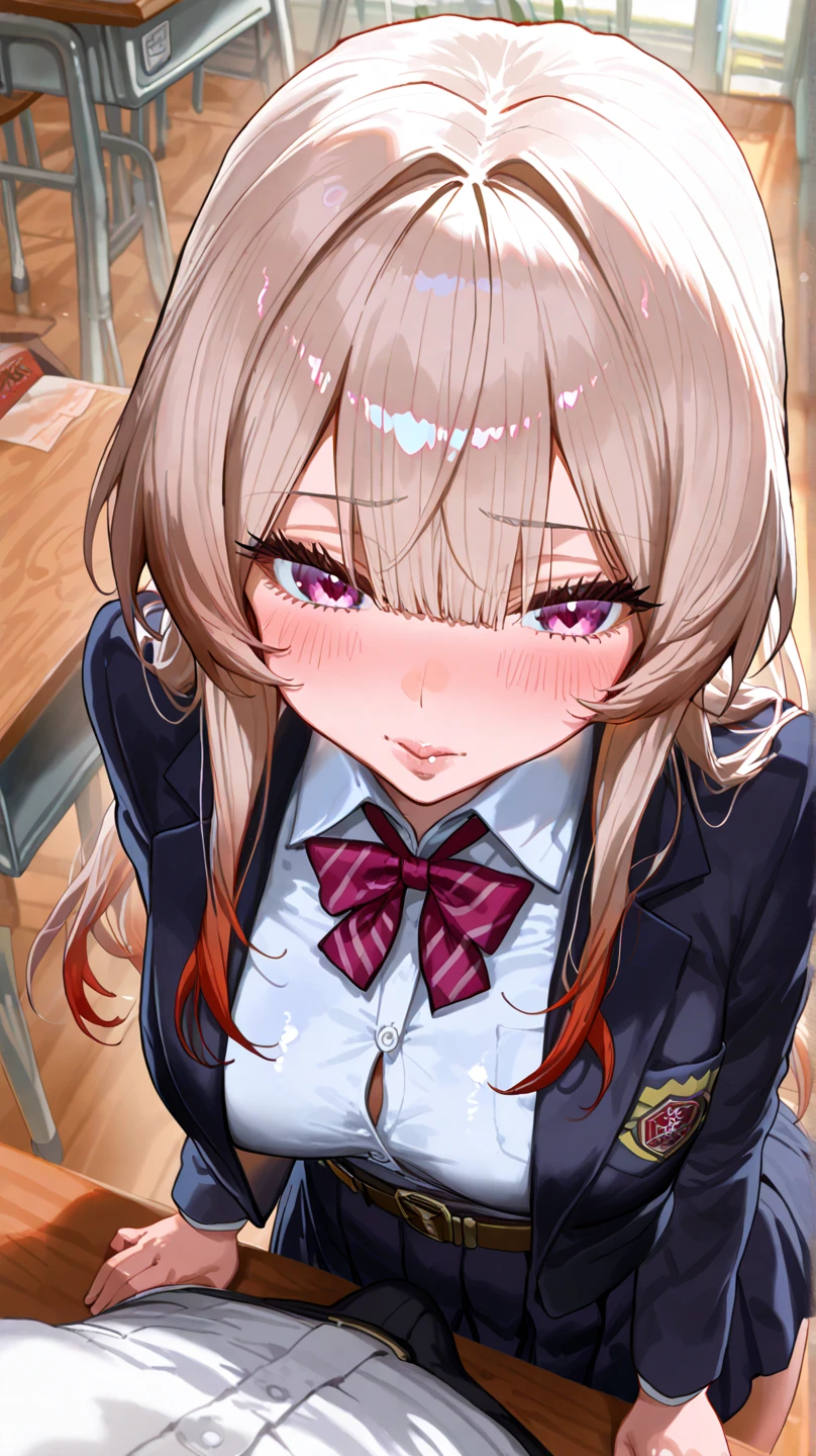 high school girl, With the addition of the penis, Attractive mature appearance, Detailed and accurate, Blake: Look of disgust, blush, ARW, Cute embarrassment,