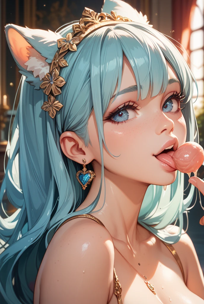 nsfw, ahegao, brain fuck, cum in nose, smegma, cute face, smell, magical girl, huge penis